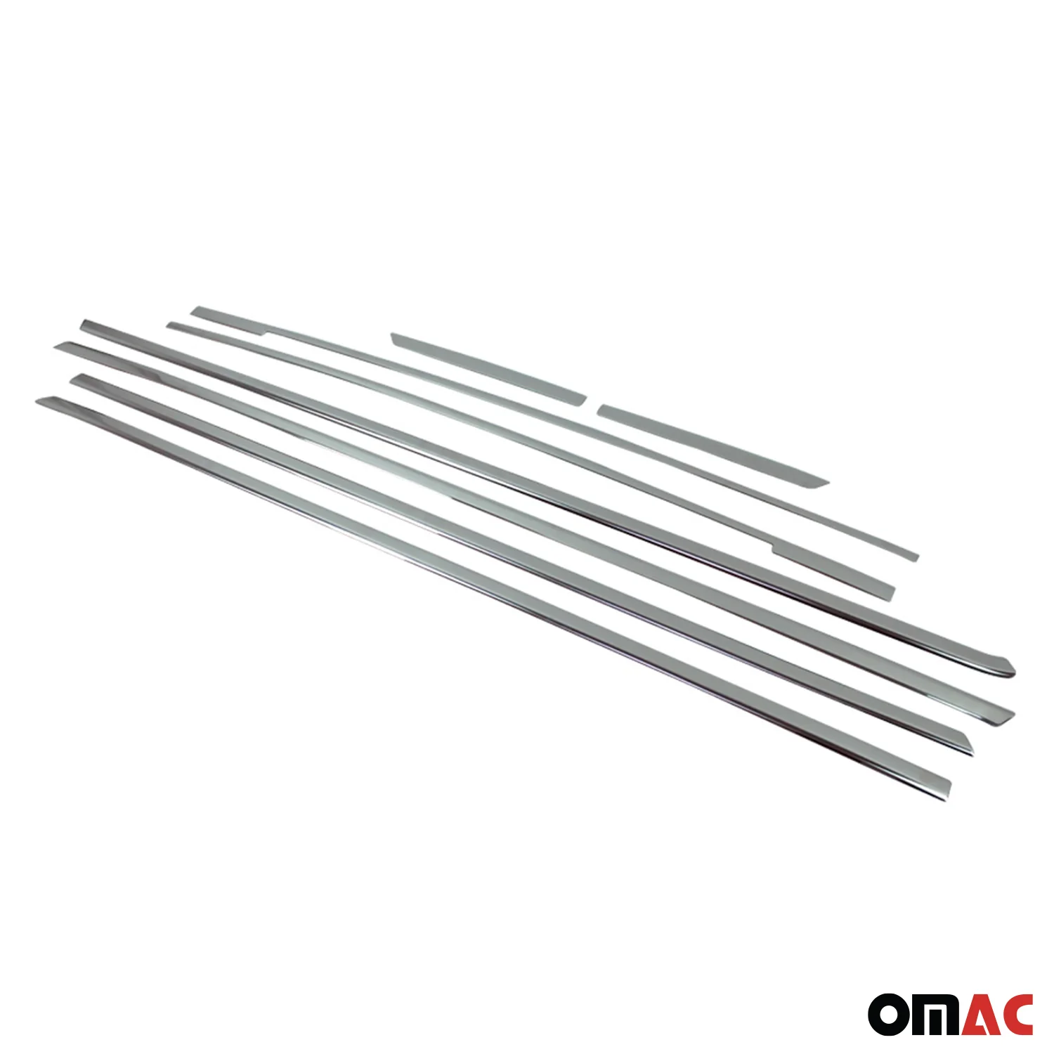 2016-2024 Mercedes Metris Long Window Molding Trim Streamer S. Steel 8 Pcs - Image 7