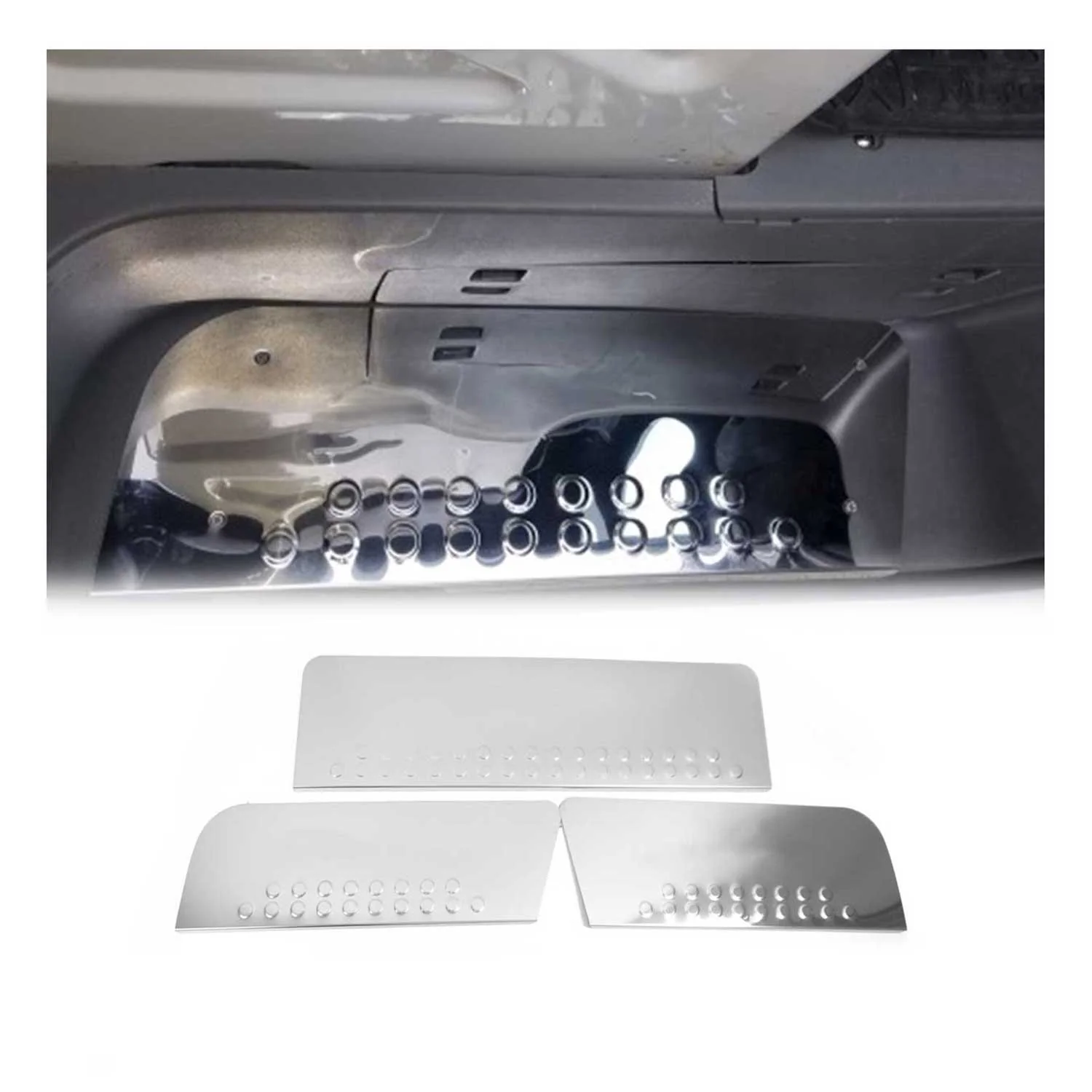 2006-2013 Mercedes Sprinter W906 Door Sill Scuff Plate Scratch Stainless Steel 3Pcs