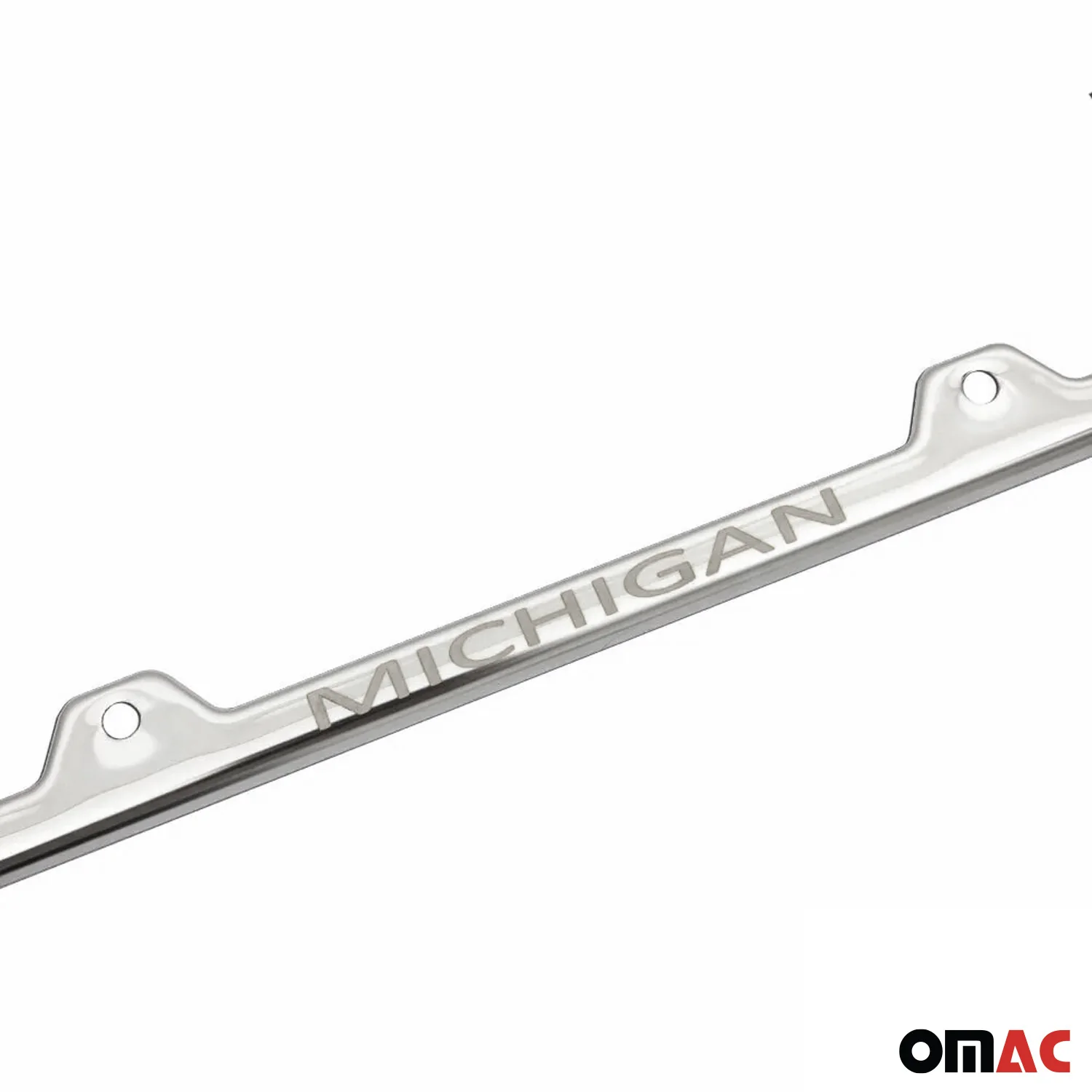 MICHIGAN Print License Plate Frame Chrome Stainless Steel 2 Pcs. - Image 5