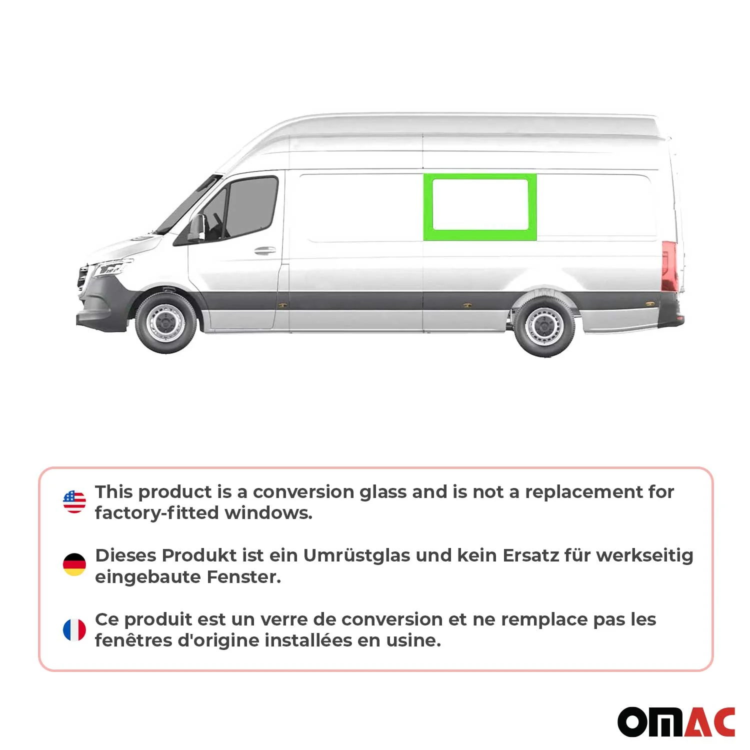 2010-2018 Mercedes Sprinter W906 Window Glass Mid Left Side L3 L4 - Image 2
