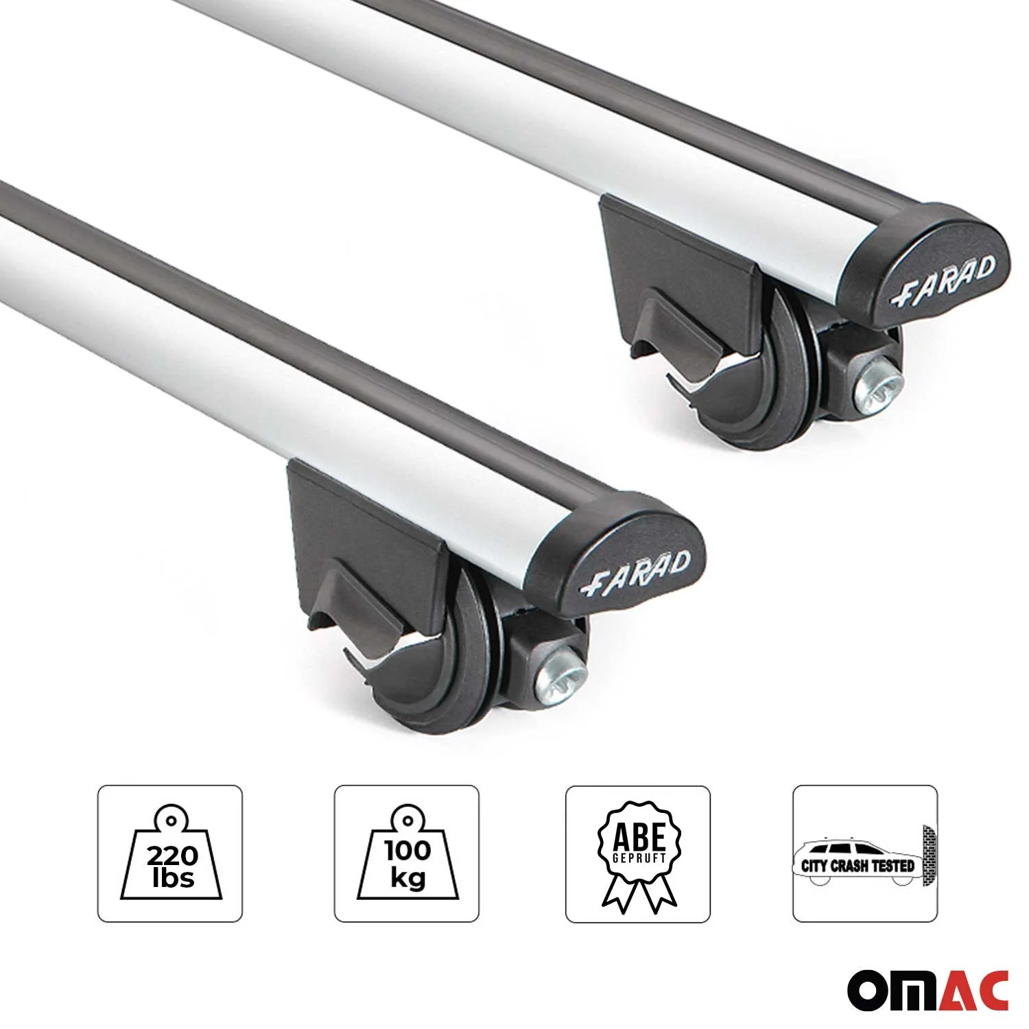 2011-2016 Mini Cooper Countryman R60 Roof Rack Cross Bars Silver - Image 8