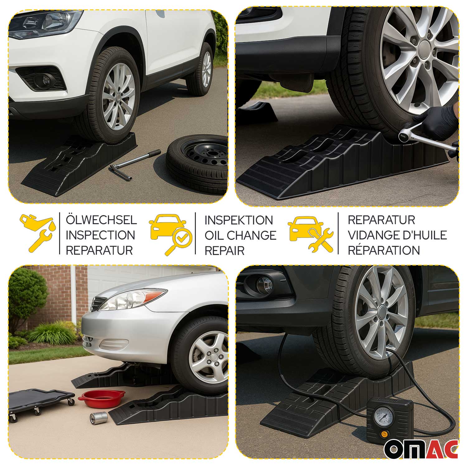 Multi-Level Ramps RV Trailer Camper Car Wheel Chocks / Stabilizer 2 pcs - Image 4