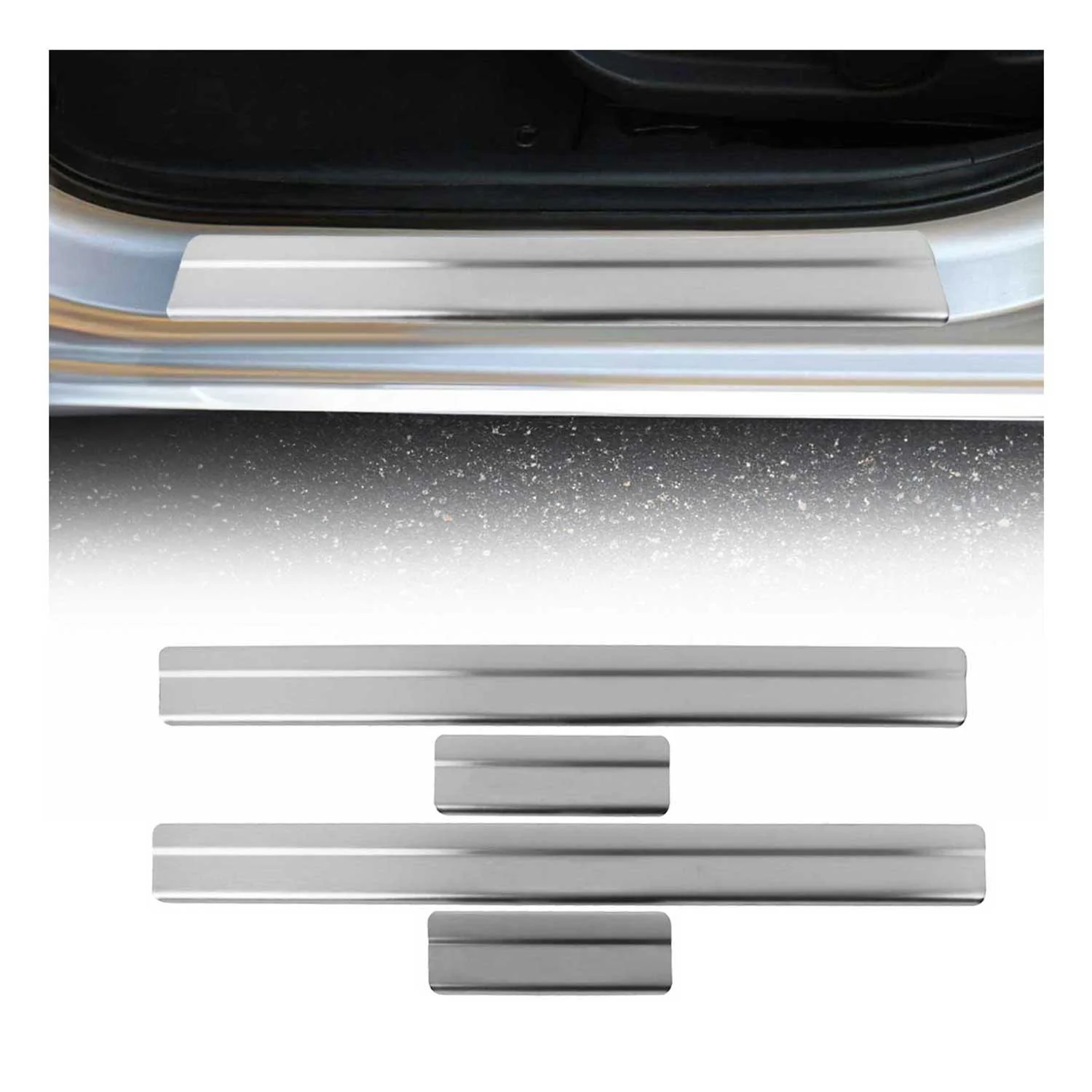 2018-2024 Nissan Kicks Door Sill Scuff Plate Scratch Protector Stainless Steel 4x