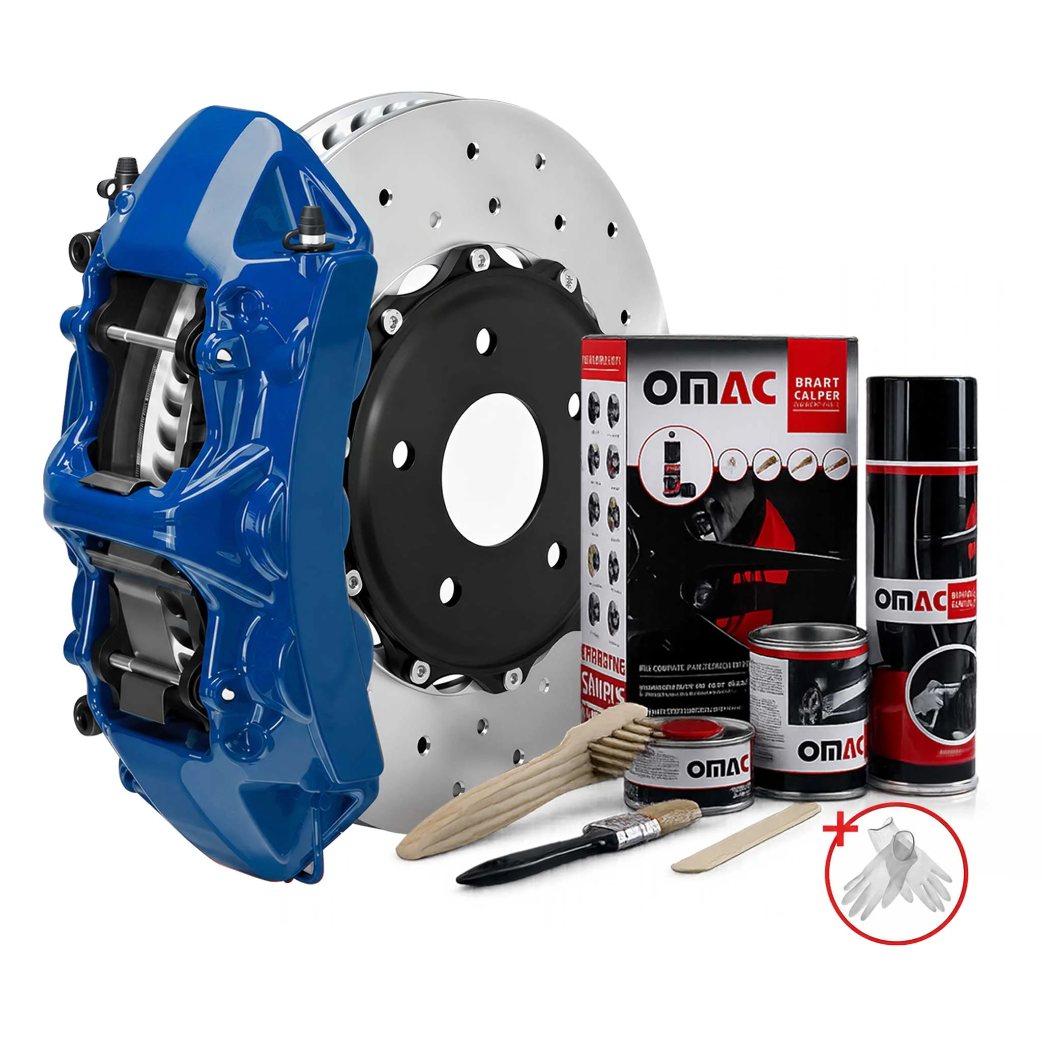 OMAC Brake Caliper Epoxy Based Car Paint Kit Hawaii Blue Glossy High-Temp
