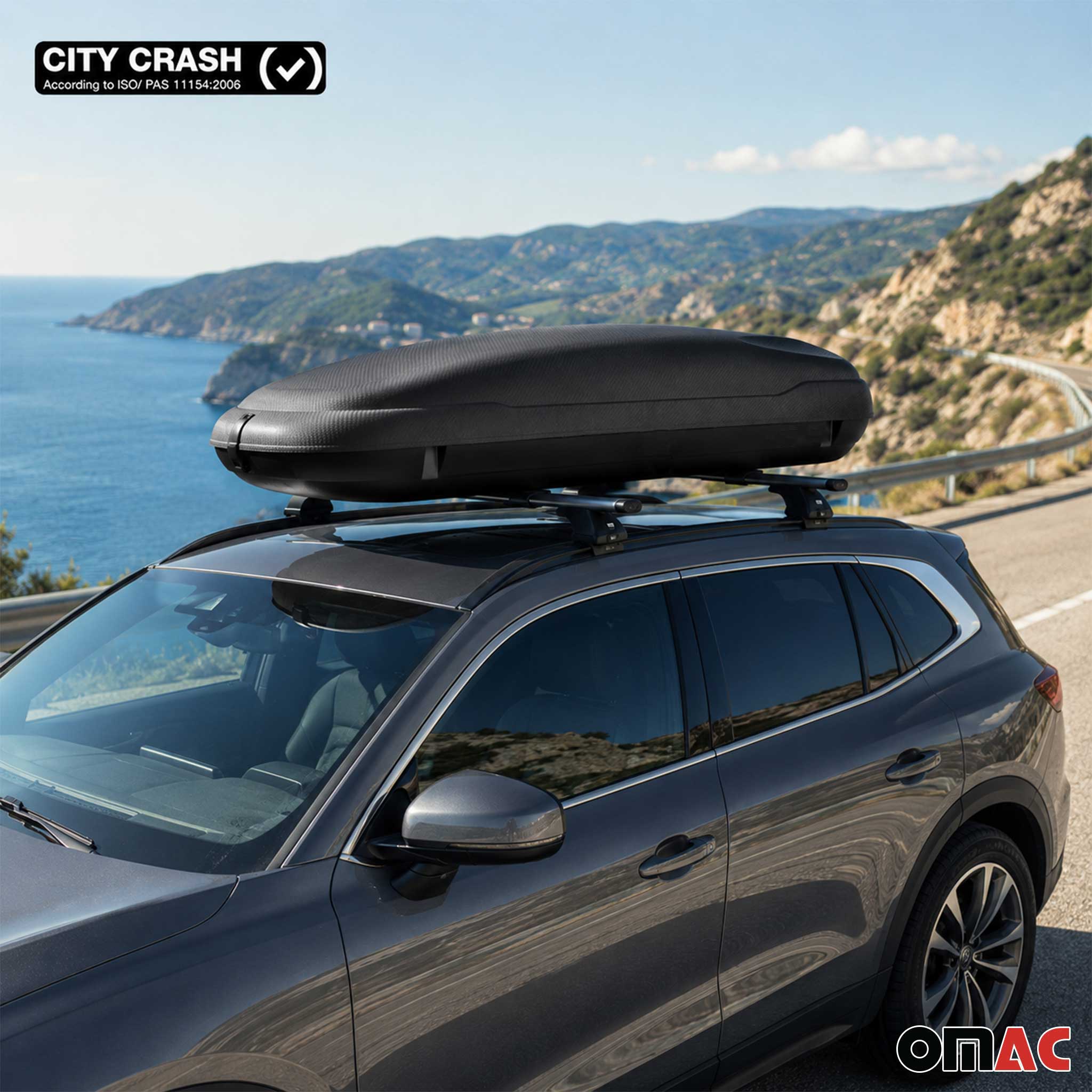 Roof Cargo Box 14.1 Cubic Feet Carbon Fiber Textured - Image 6