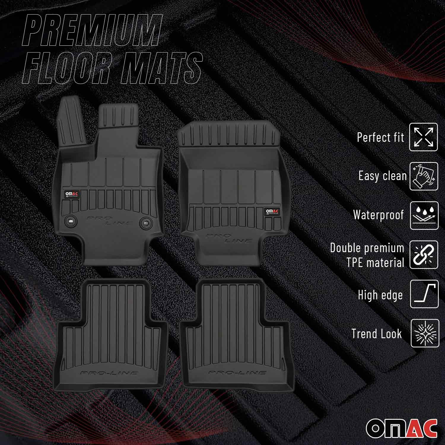 2019-2025 Toyota RAV4 Hybrid Premium Floor Mats Liners Full Set All Weather Heavy Duty - Image 2