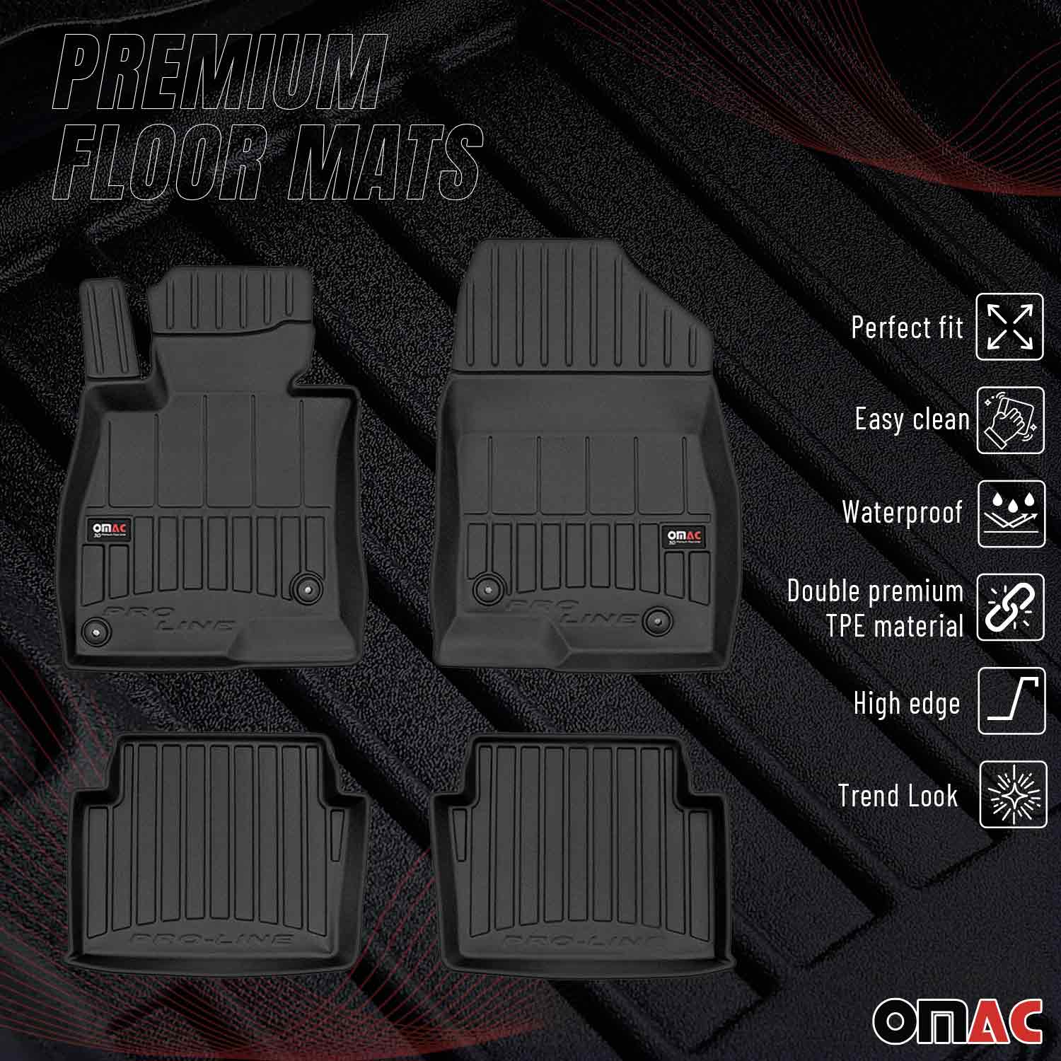 2014-2018 Mazda 3 Premium Floor Mats Liners Full Set All Weather Heavy Duty - Image 2