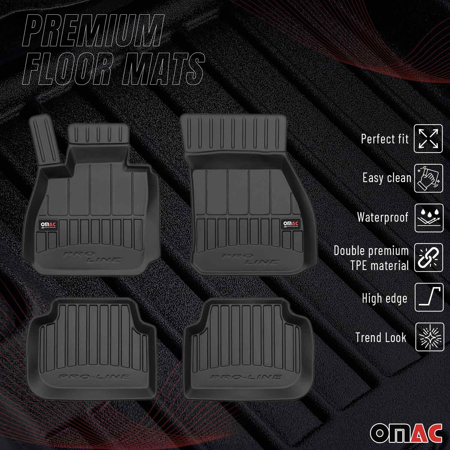 2016-2024 Mini Cooper Clubman F54 Premium Floor Mats Liners Full Set All Weather Heavy Duty - Image 2