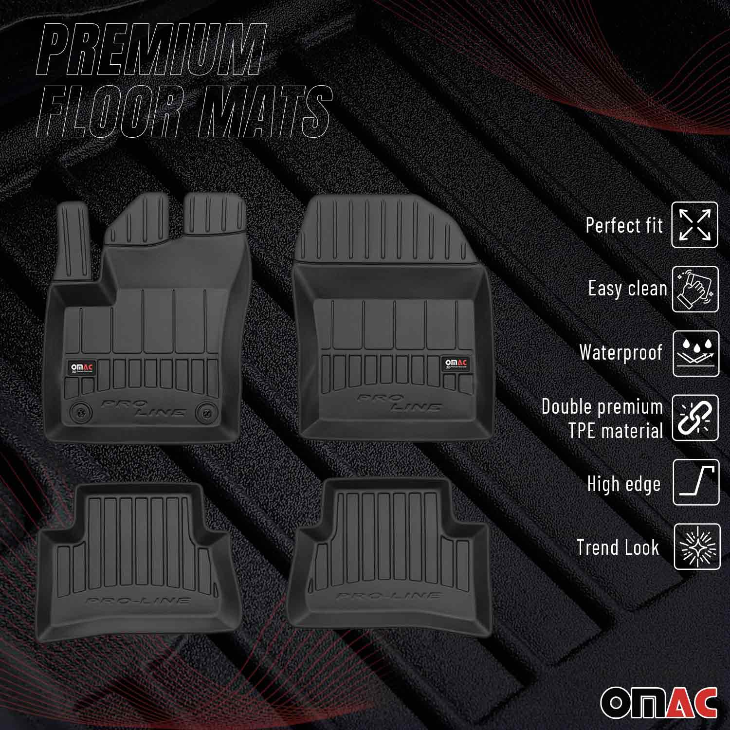 2018-2022 Toyota C-HR Premium Floor Mats Liners Full Set All Weather Heavy Duty - Image 2