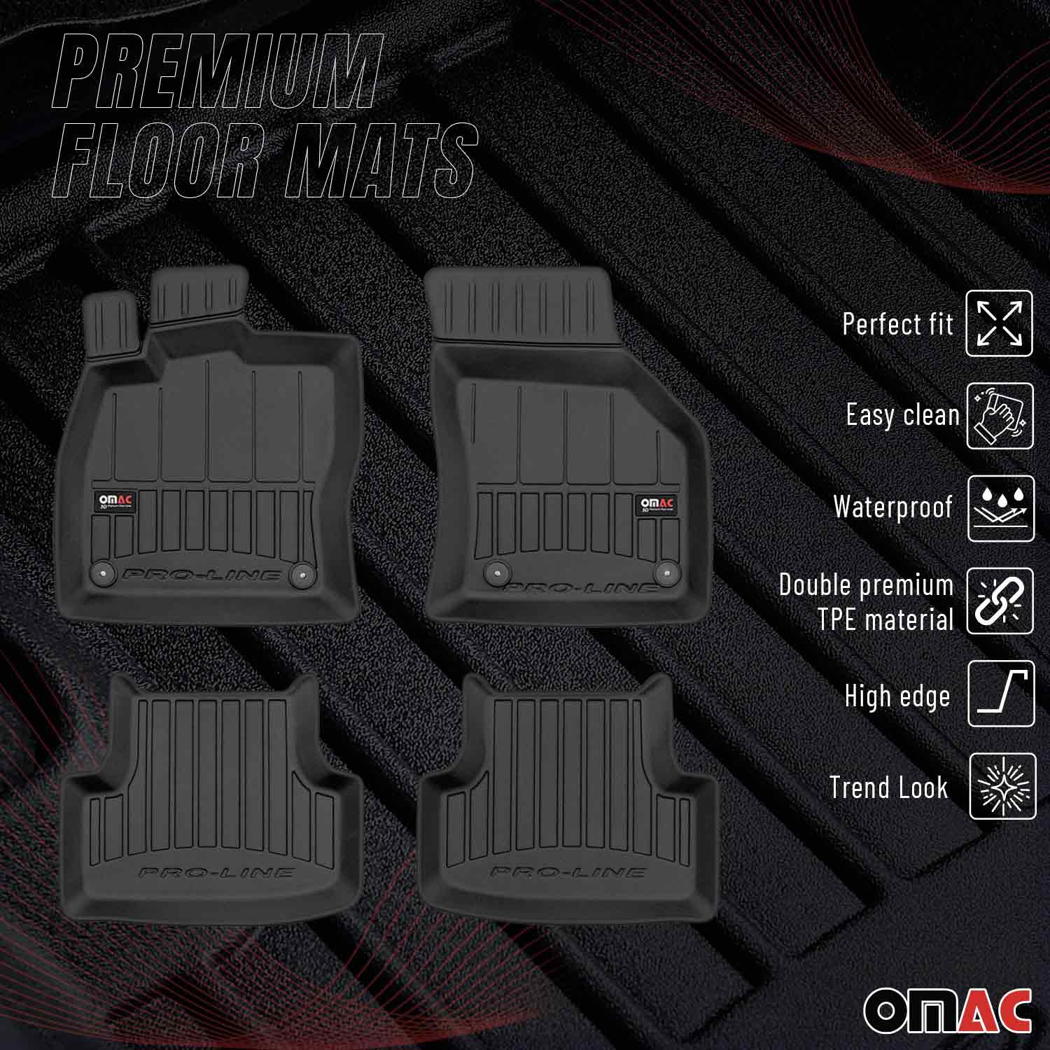 2015-2019 VW Golf VII SportWagen / Alltrack / GTI Premium Floor Mat Liners Full Set All Weather - Image 2