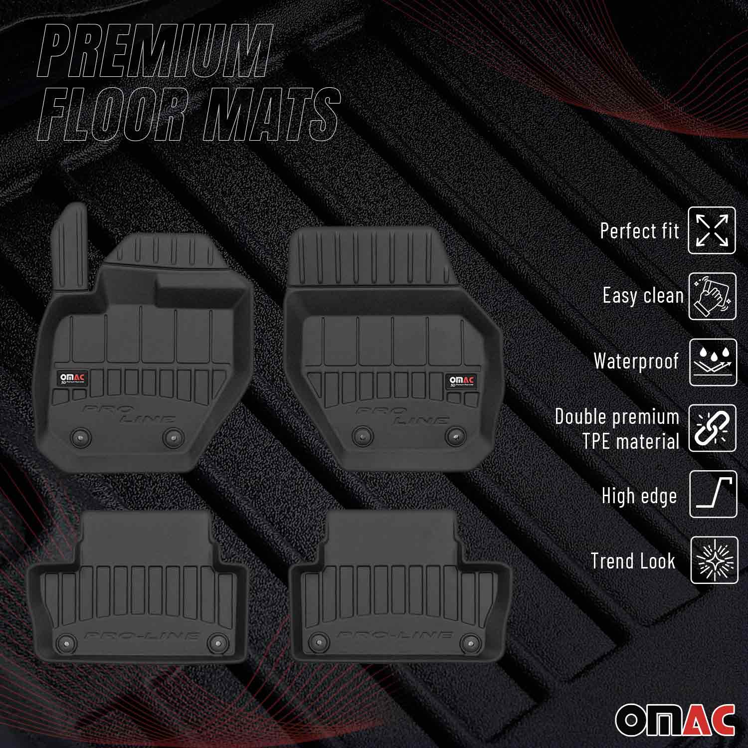 2010-2017 Volvo XC60 Premium Floor Mats Liners Full Set All Weather Heavy Duty - Image 2