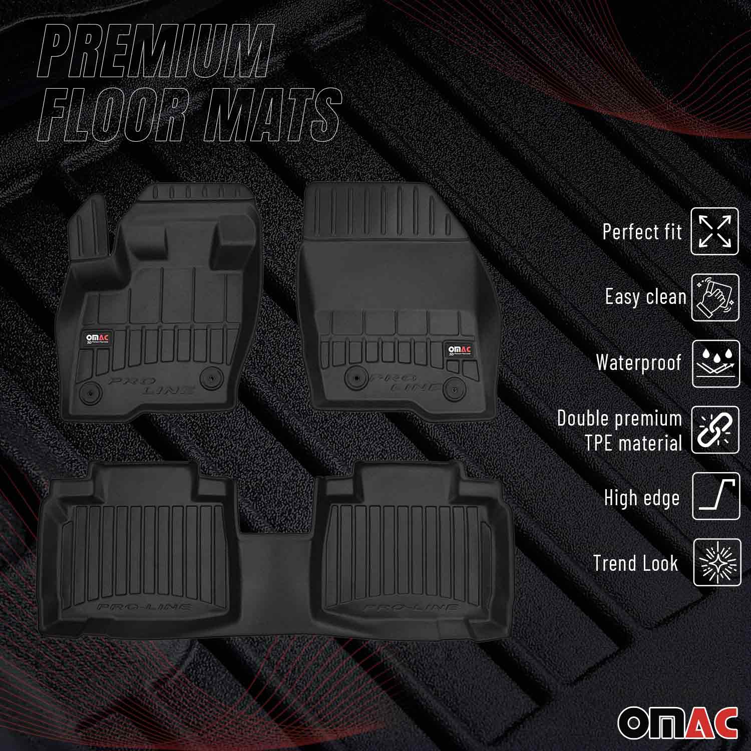 2015-2024 Ford Edge Premium Floor Mats Liners Full Set All Weather Heavy Duty - Image 2