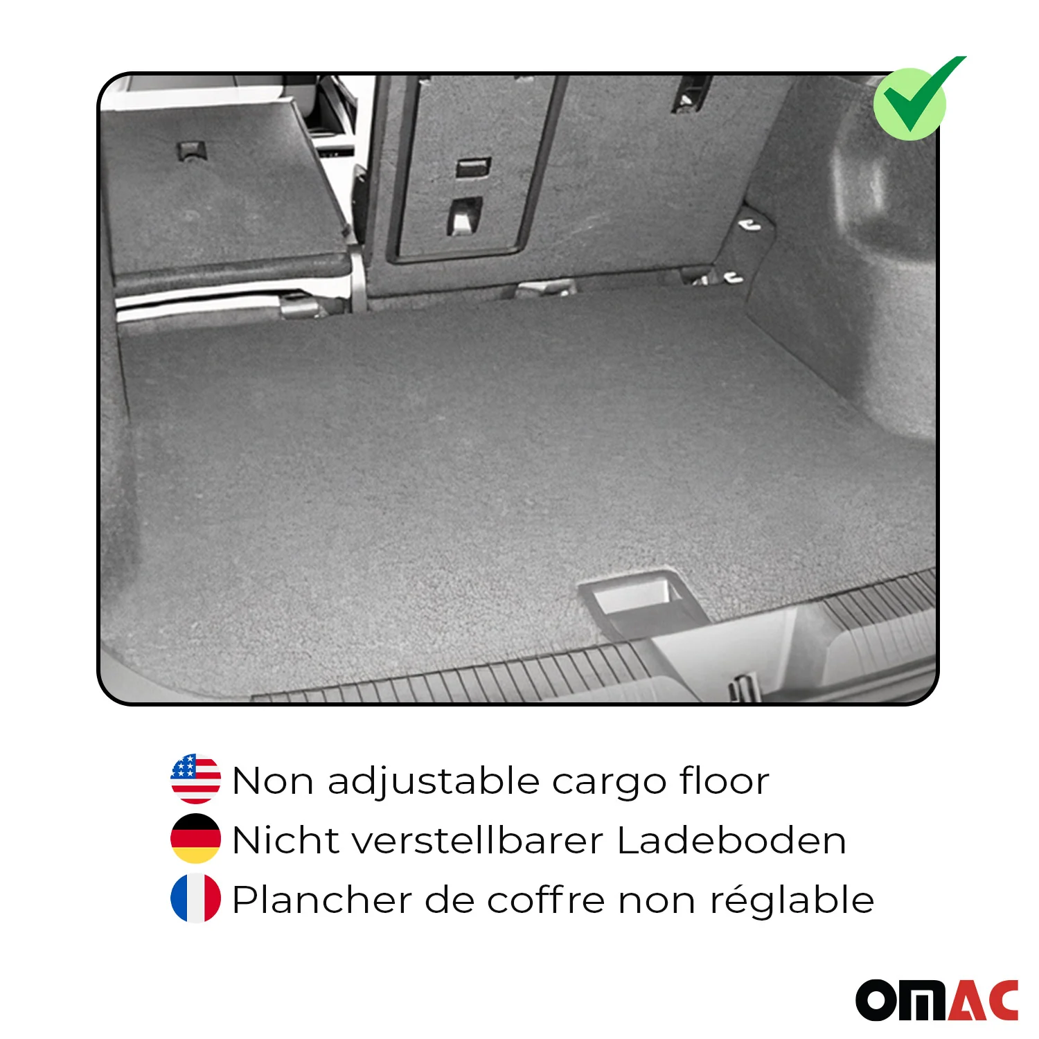 2016-2022 BMW X1 F48 Premium Cargo Liner Trunk Mat All Weather Heavy Duty Black - Image 3