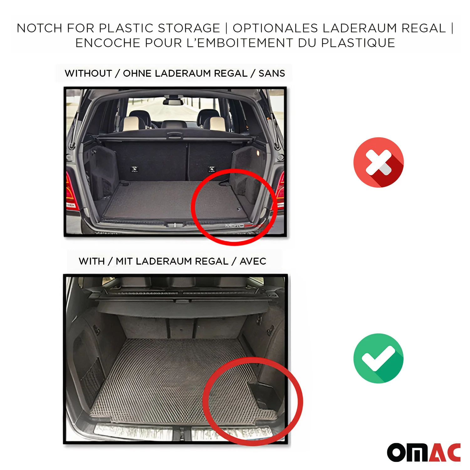 2015-2019 Mercedes GLA Class X156 Premium Cargo Liner Trunk Mat All Weather Heavy Duty Black - Image 3