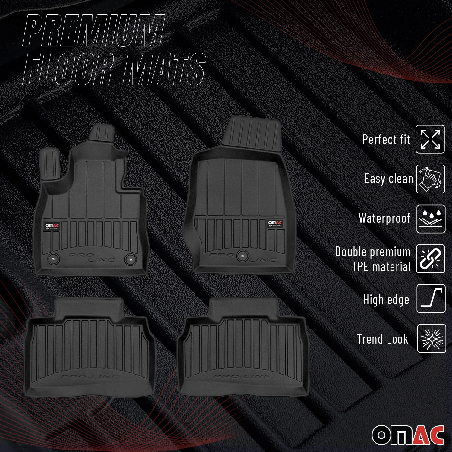 2020-2026 Ford Explorer Premium Floor Mats Liners Full Set All Weather Heavy Duty - Image 2
