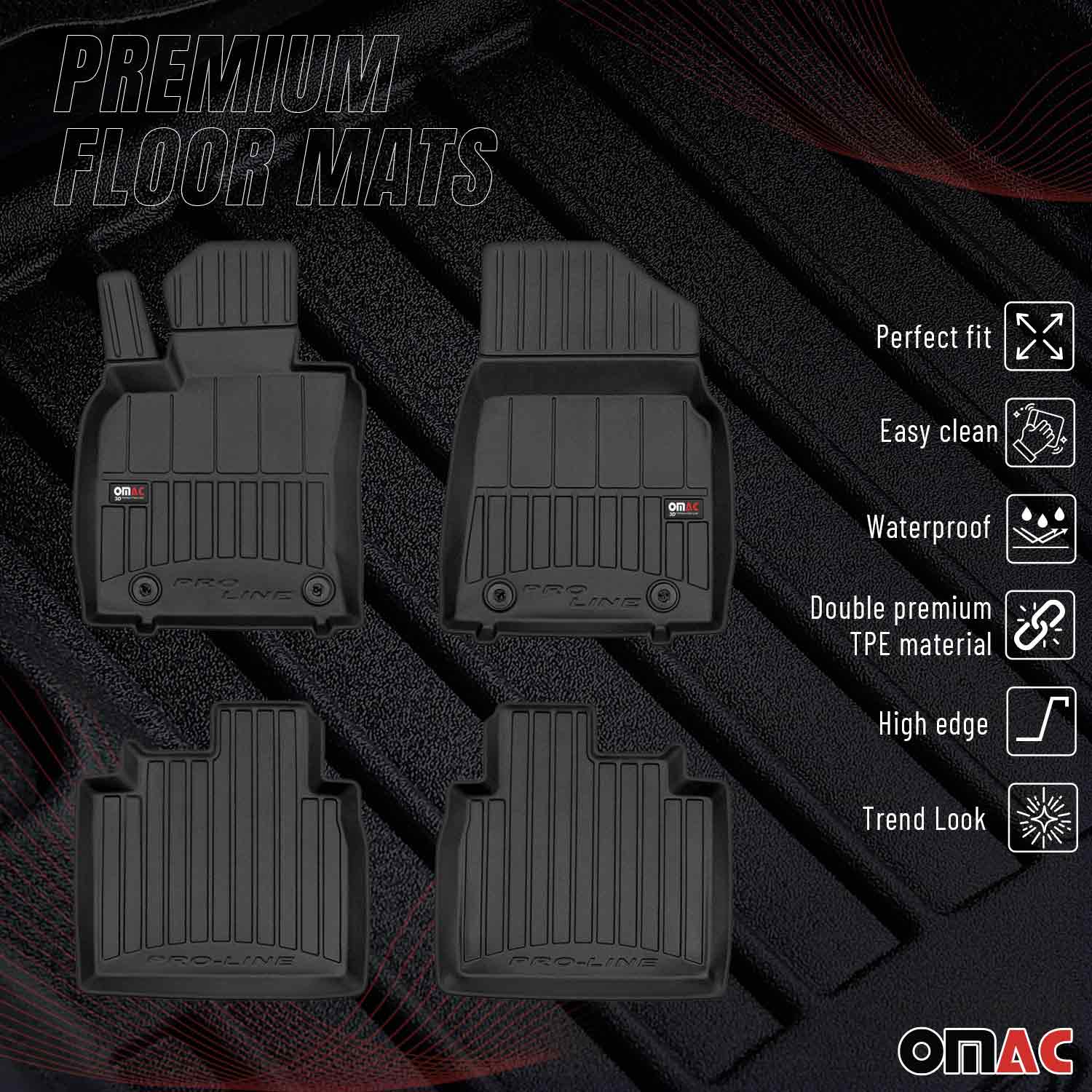 2019-2025 Lexus ES 300h Premium Floor Mats Liners Full Set All Weather Heavy Duty - Image 2