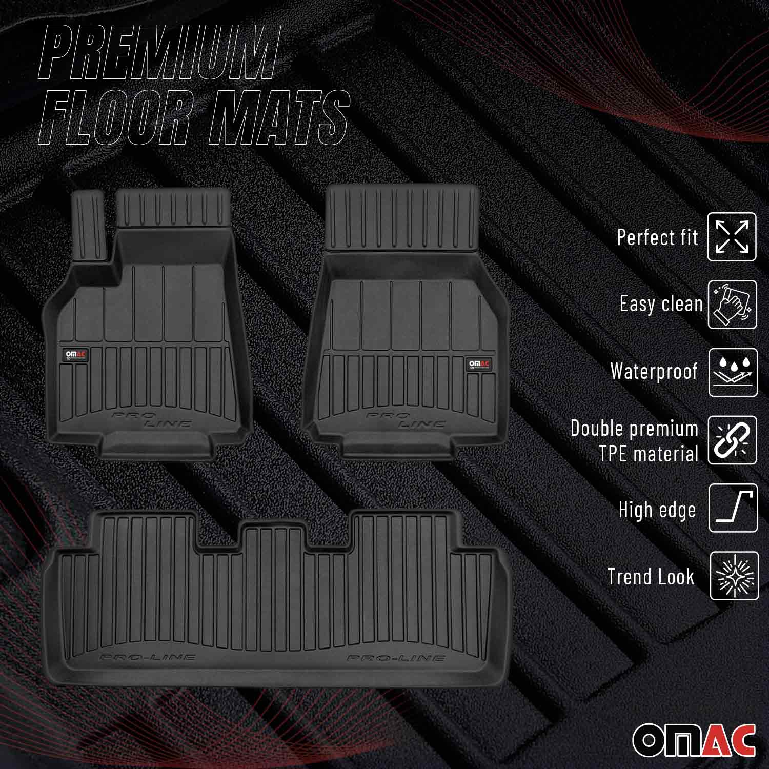 2020-2026 Tesla Model Y Premium Floor Mats Liners Full Set All Weather Heavy Duty - Image 2