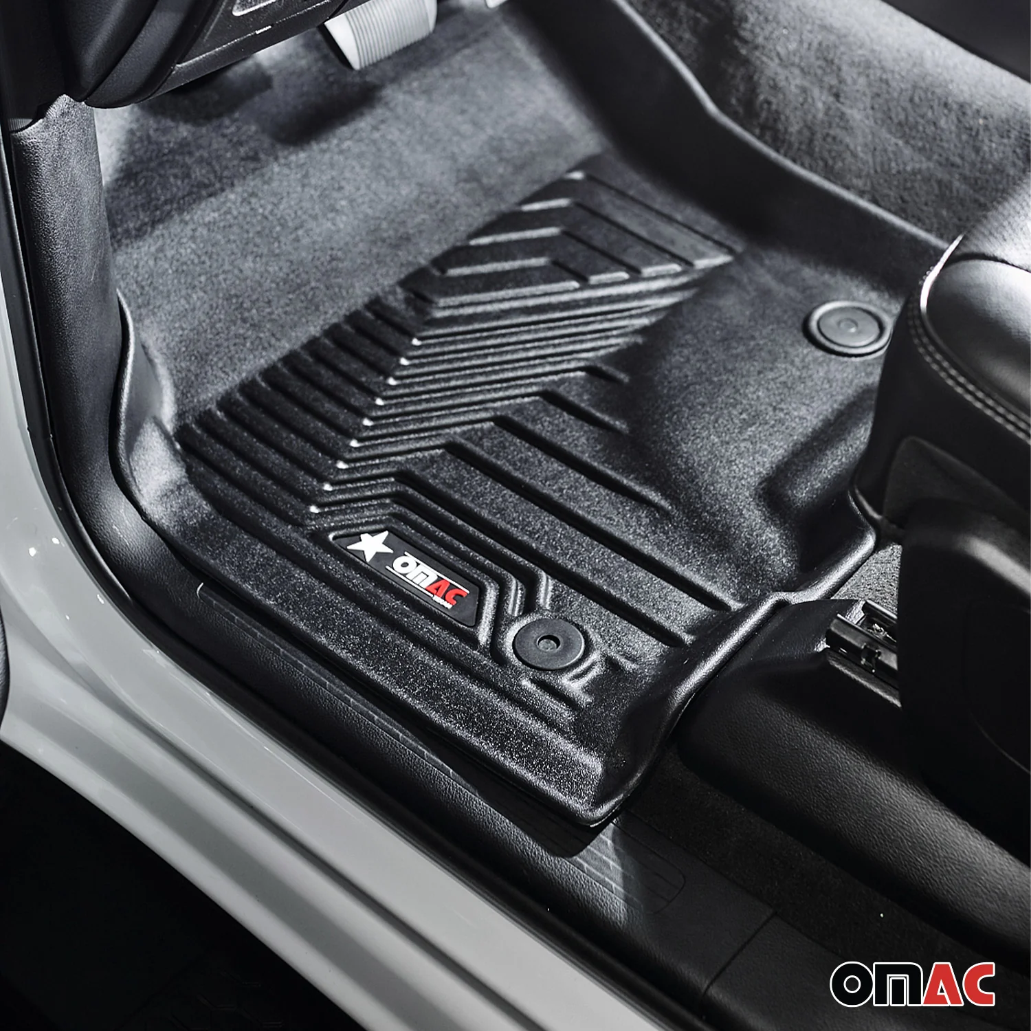 2009-2014 Ford F-150 Crewcab Premium Floor Mats Liners First and Second Row Set Black - Image 2