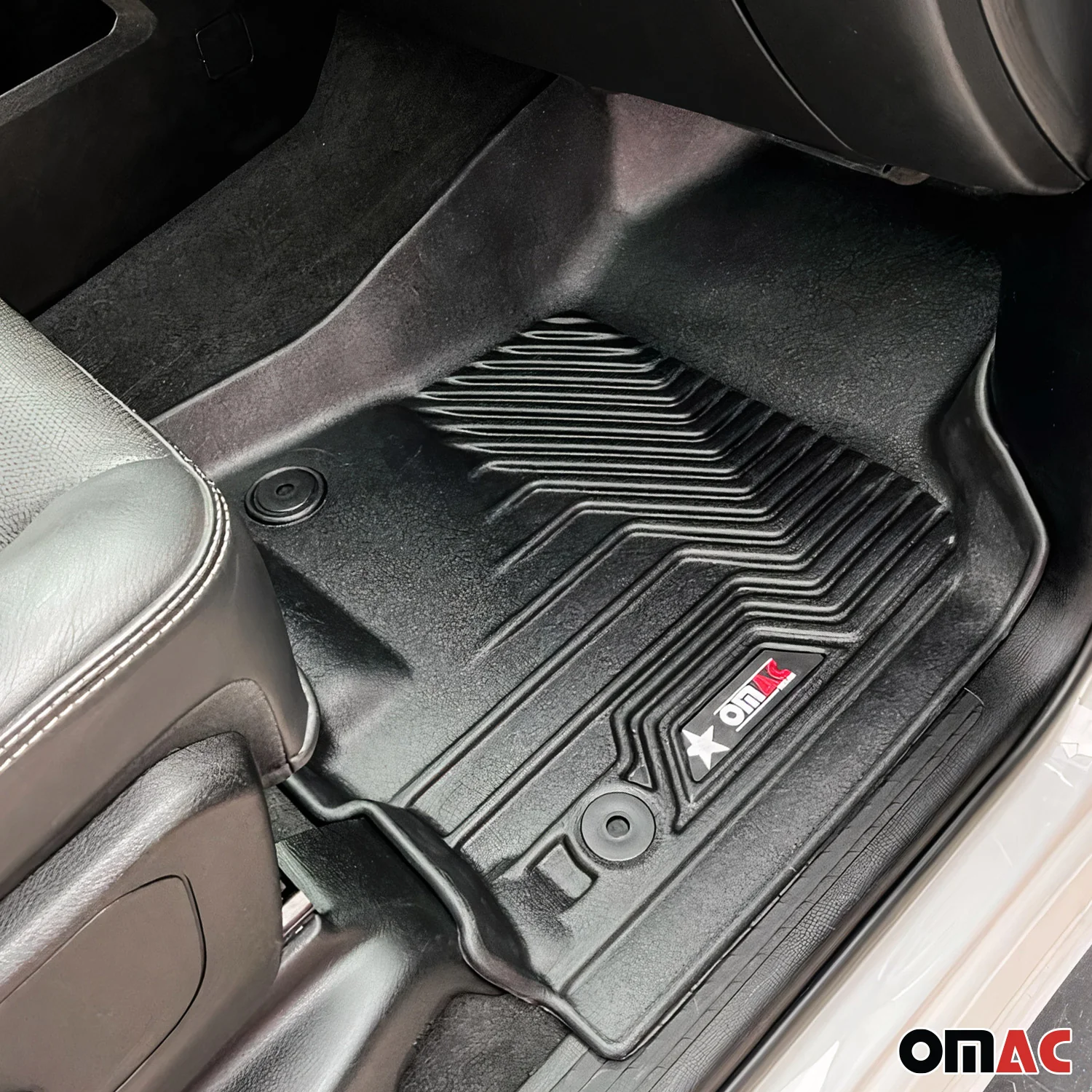 2009-2014 Ford F-150 Crewcab Premium Floor Mats Liners First and Second Row Set Black - Image 9