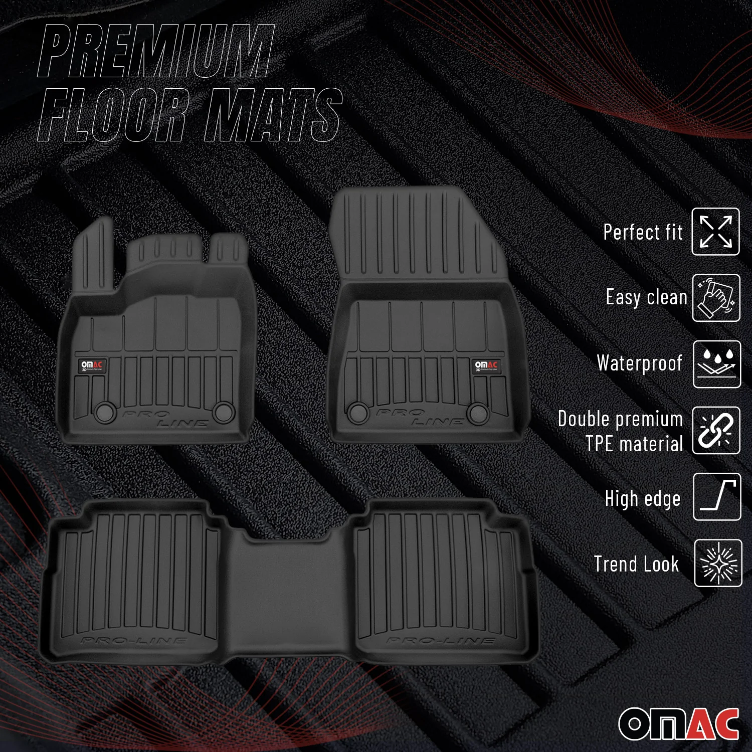 2021-2026 Nissan Rogue Premium Floor Mats Liners Full Set All Weather Heavy Duty - Image 2