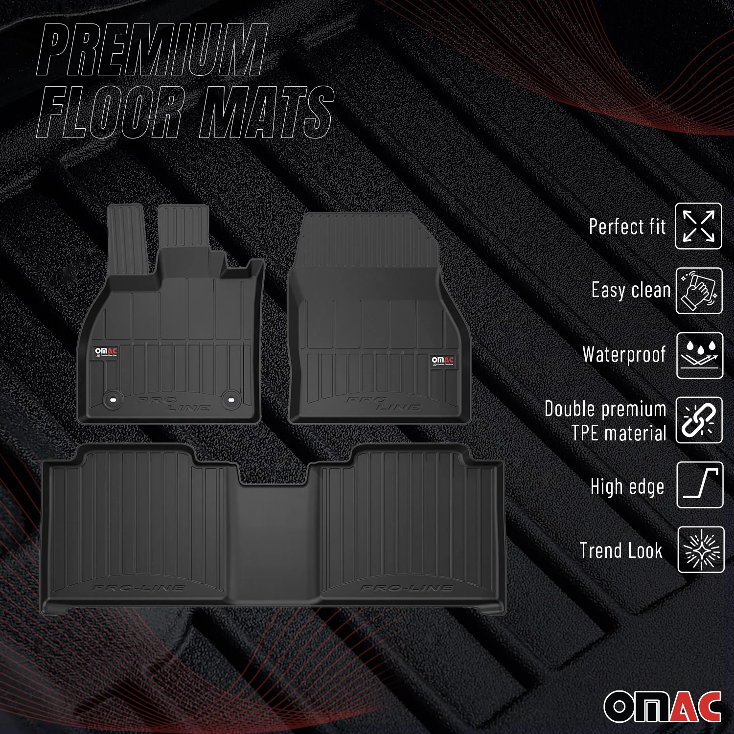 2023-2026 Subaru Solterra / Toyota BZ4X Premium Floor Mats Liners Full Set All Weather Heavy Duty - Image 2