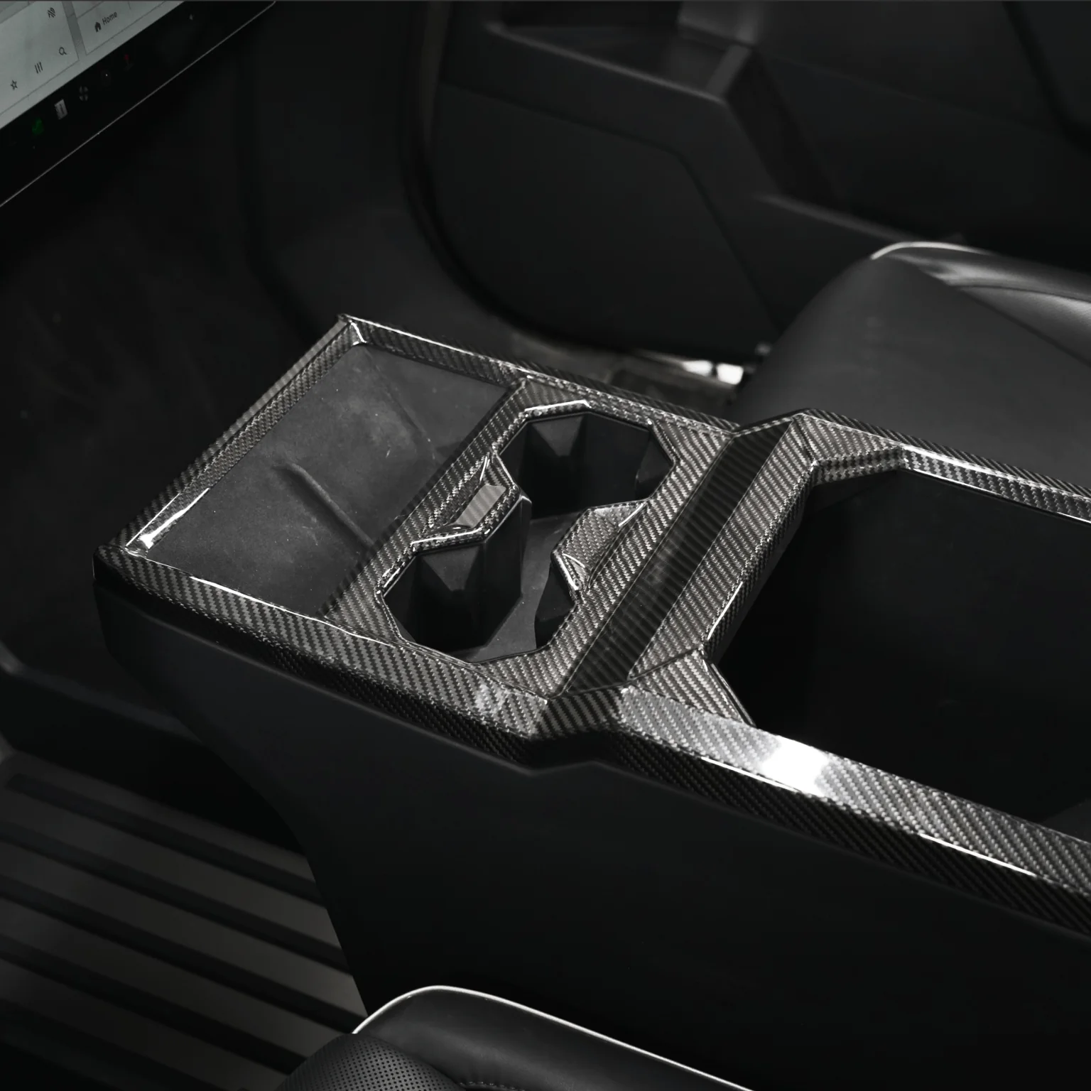 [Real Carbon Fiber] Front Drain Cup Panel For Cybertruck (Glossy/Matte)