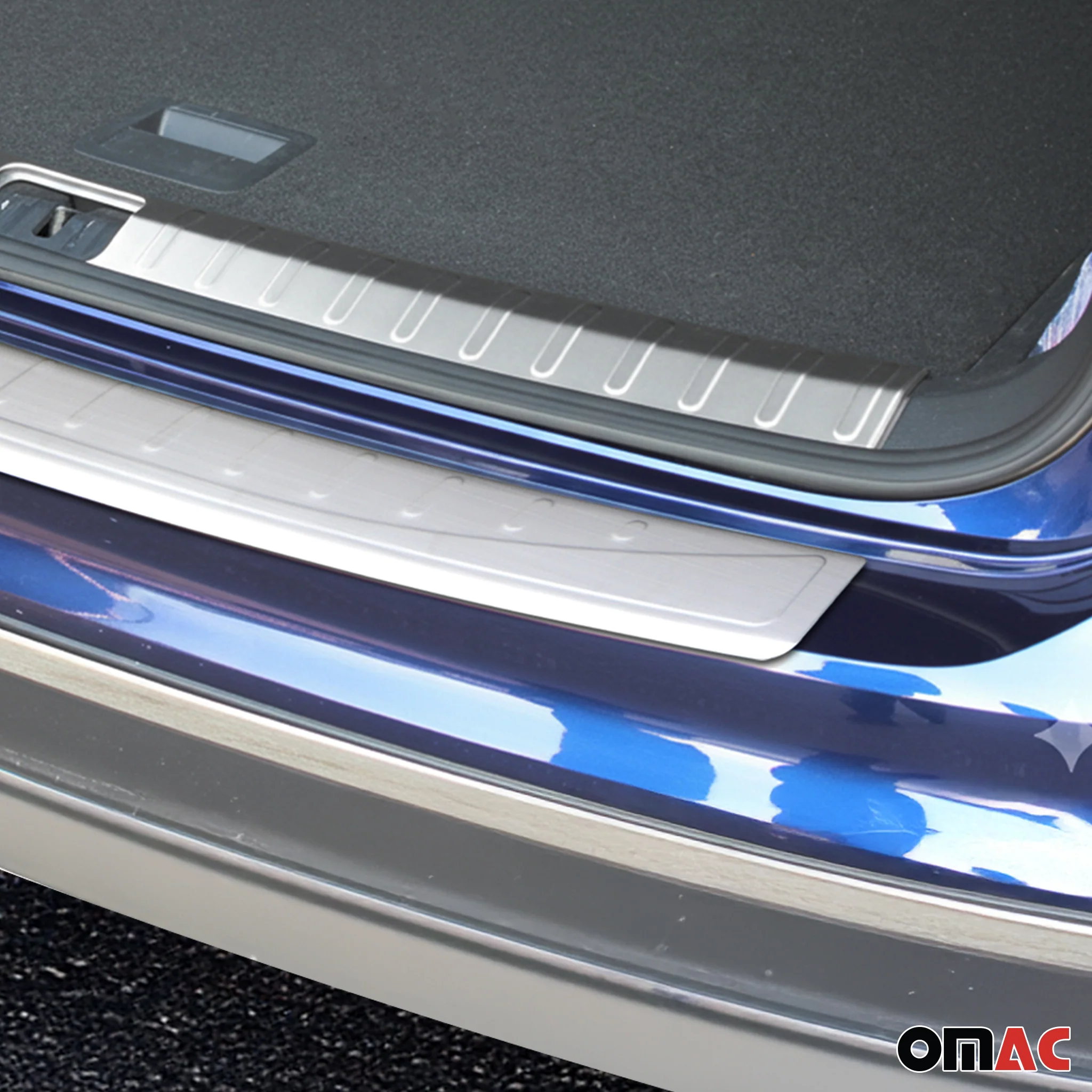 Rear Bumper Guard & Trunk Sill Cover Set for VW Tiguan 2018-2024 S.Steel Brushed - Image 2