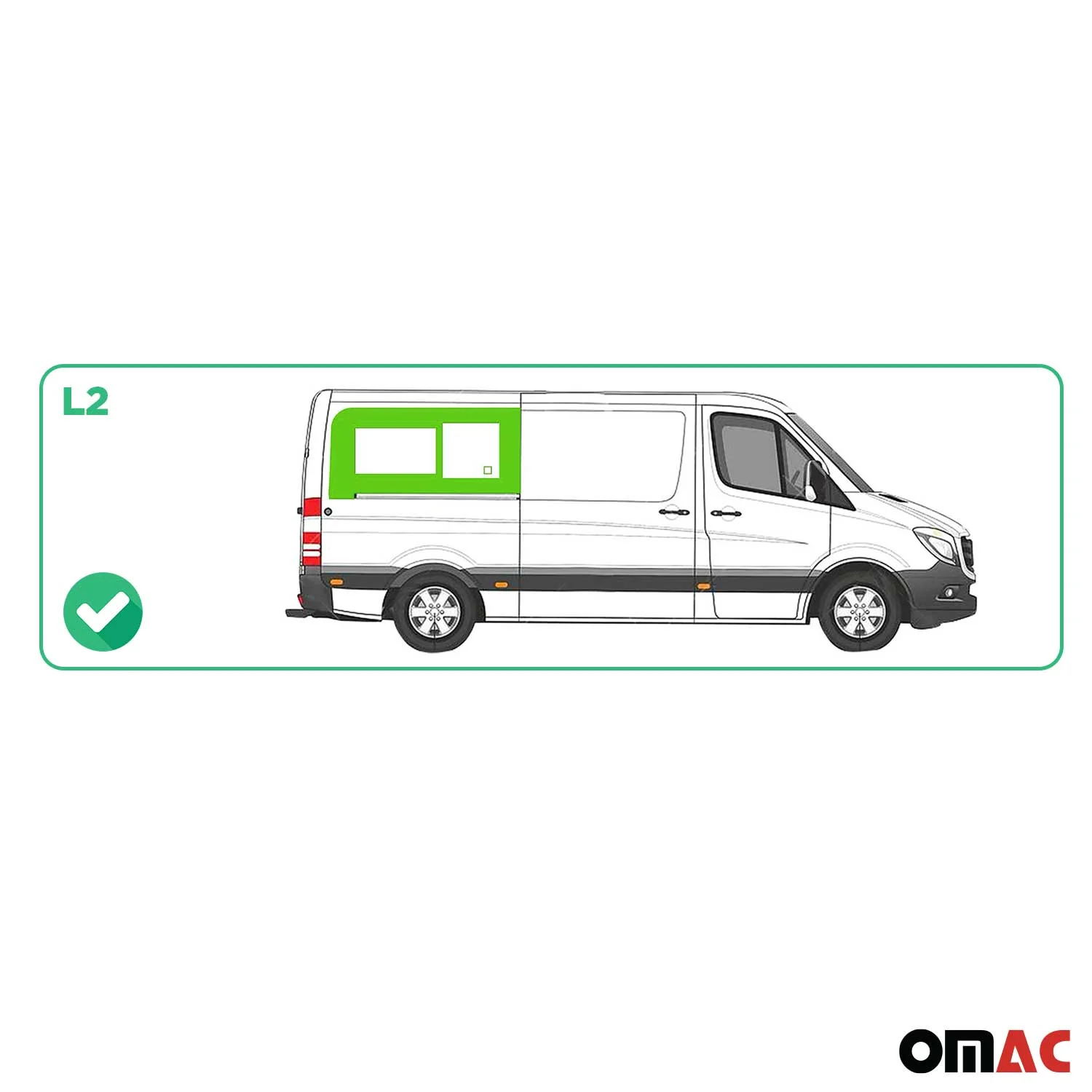 2010-2018 Mercedes Sprinter W906 Sliding Window Glass Rear Right Sliding Door L2 - Image 3