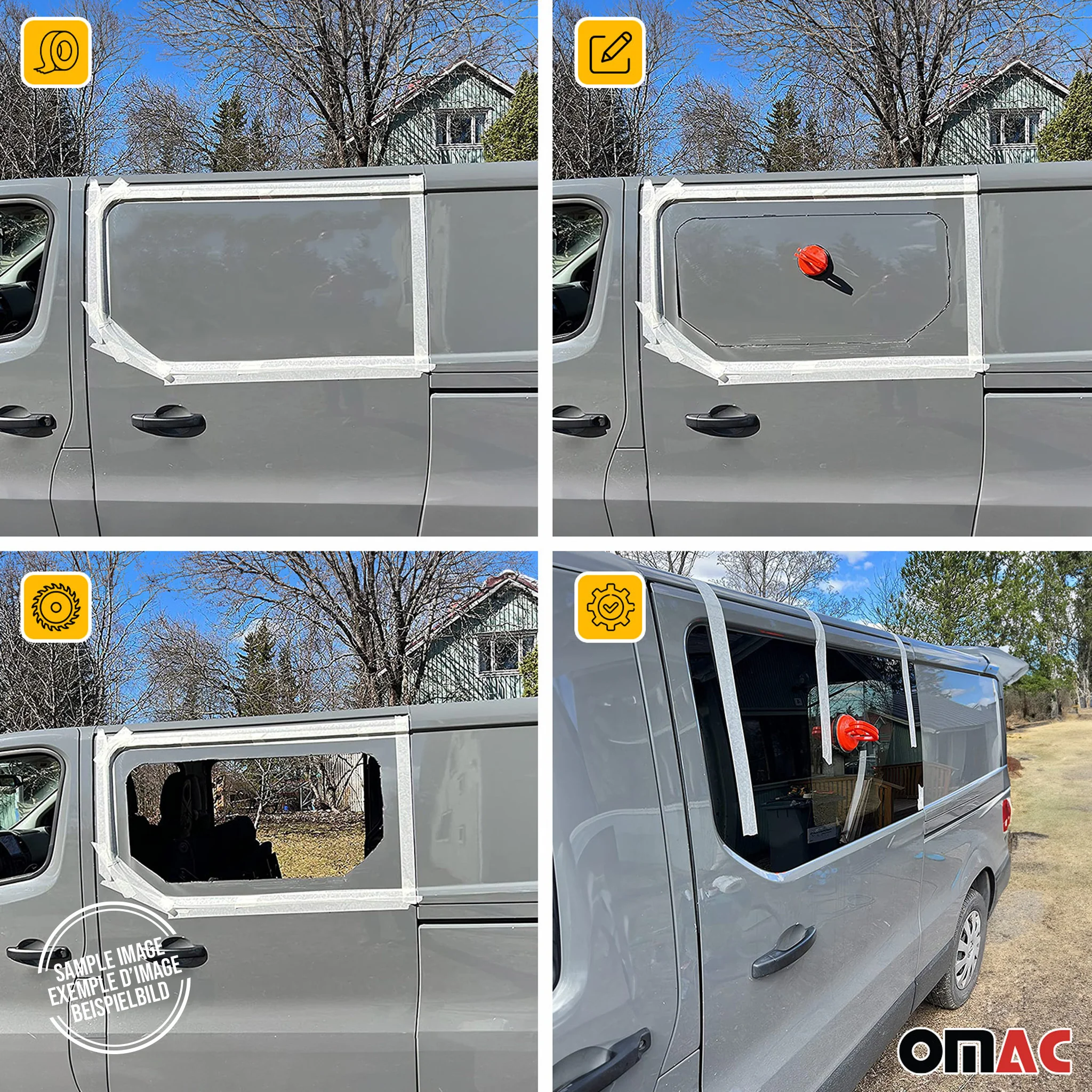 2010-2013 Ford Transit Connect Window Glass Right Side Sliding Door L1 L2 - Image 5