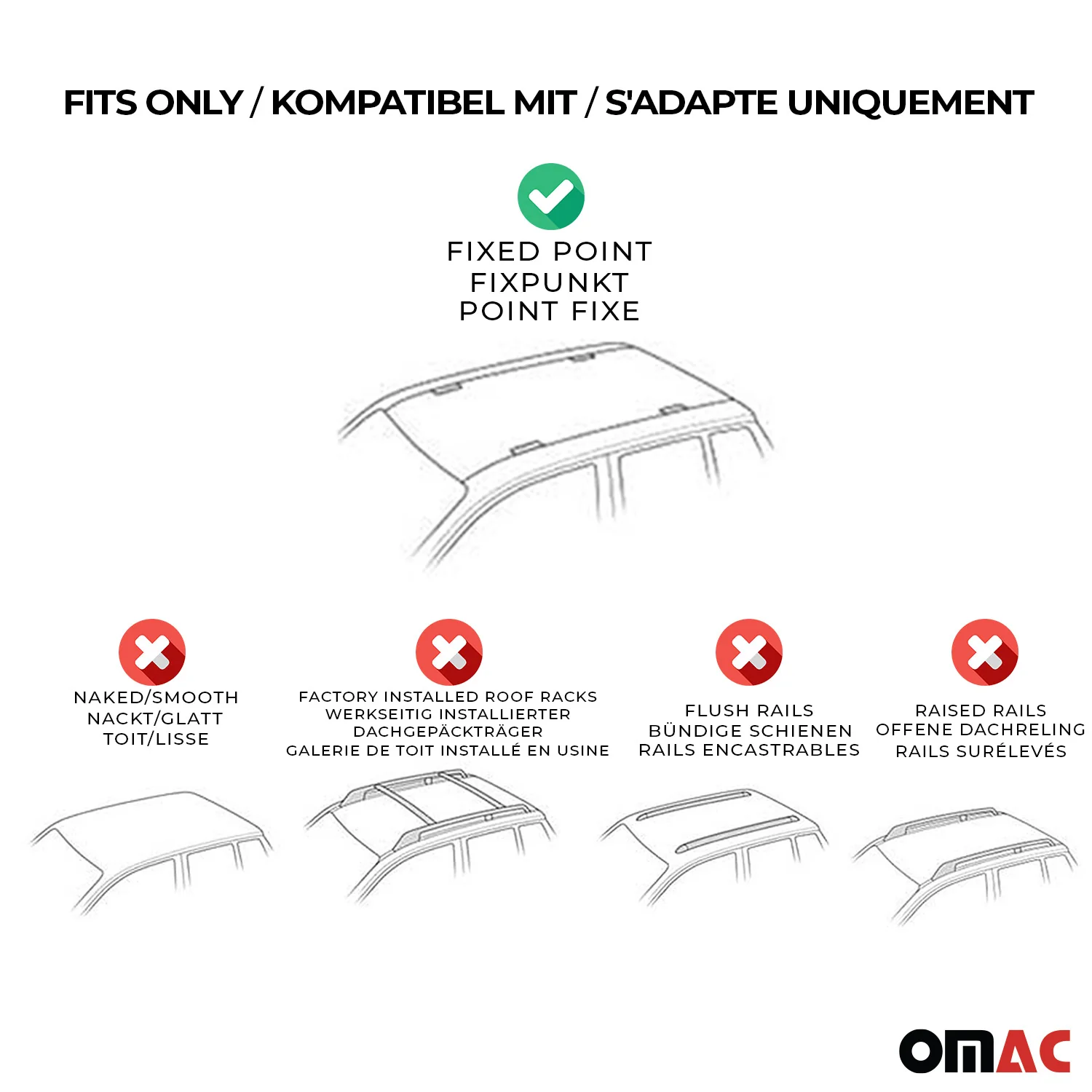 2016-2019 Mercedes GLC Class Coupe C253 Roof Racks Cross Bars Black - Image 5