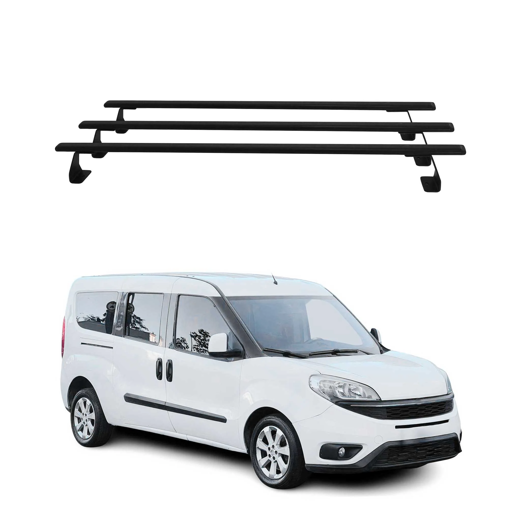 2015-2021 RAM ProMaster City Roof Rack Cross Bars 3Pcs Black