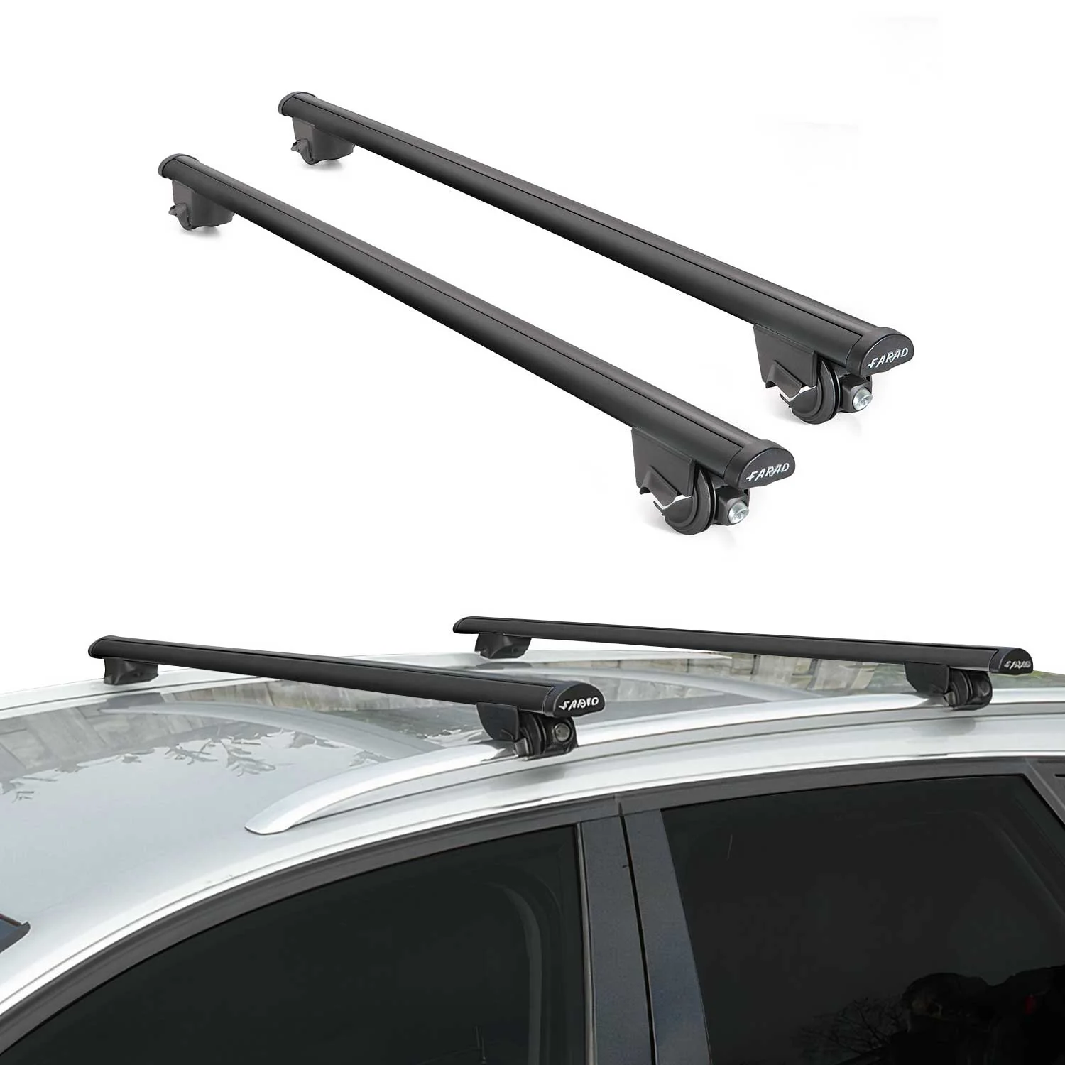 2014-2018 BMW X5 F15 Roof Rack Cross Bars Black - Image 2