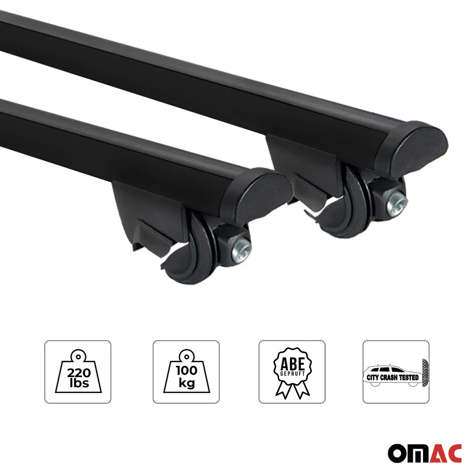 2014-2018 BMW X5 F15 Roof Rack Cross Bars Black - Image 8