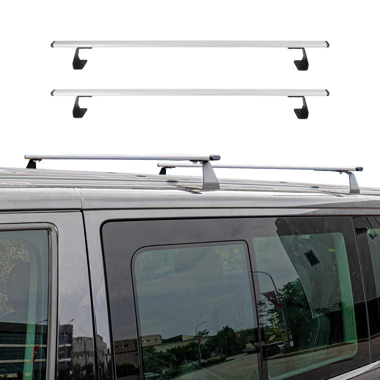 2003-2012 Land Rover Range Rover L322 Roof Rack Cross Bars Silver - Image 2