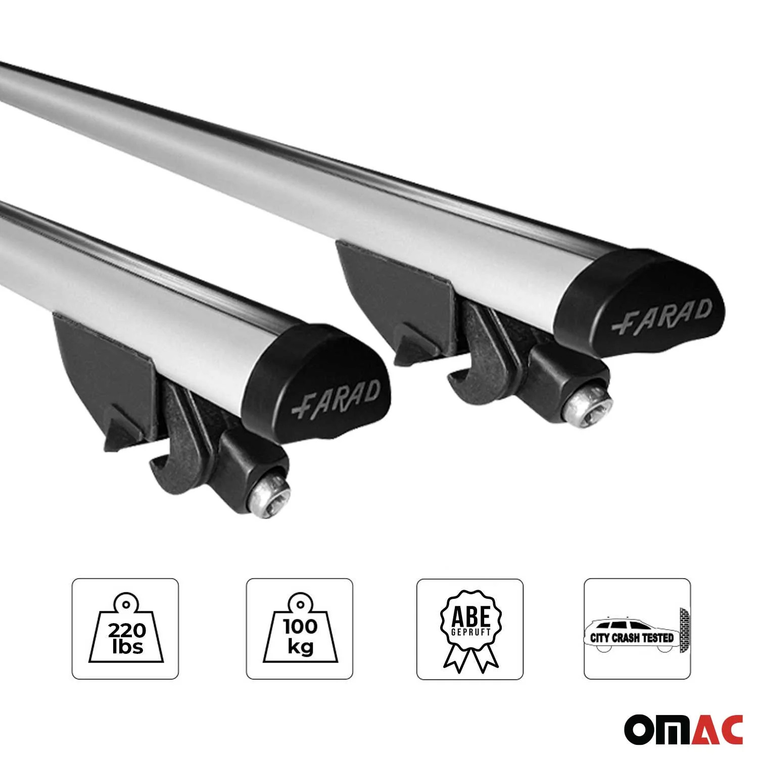 2018-2024 Ford Focus Wagon Roof Rack Cross Bars Silver - Image 7
