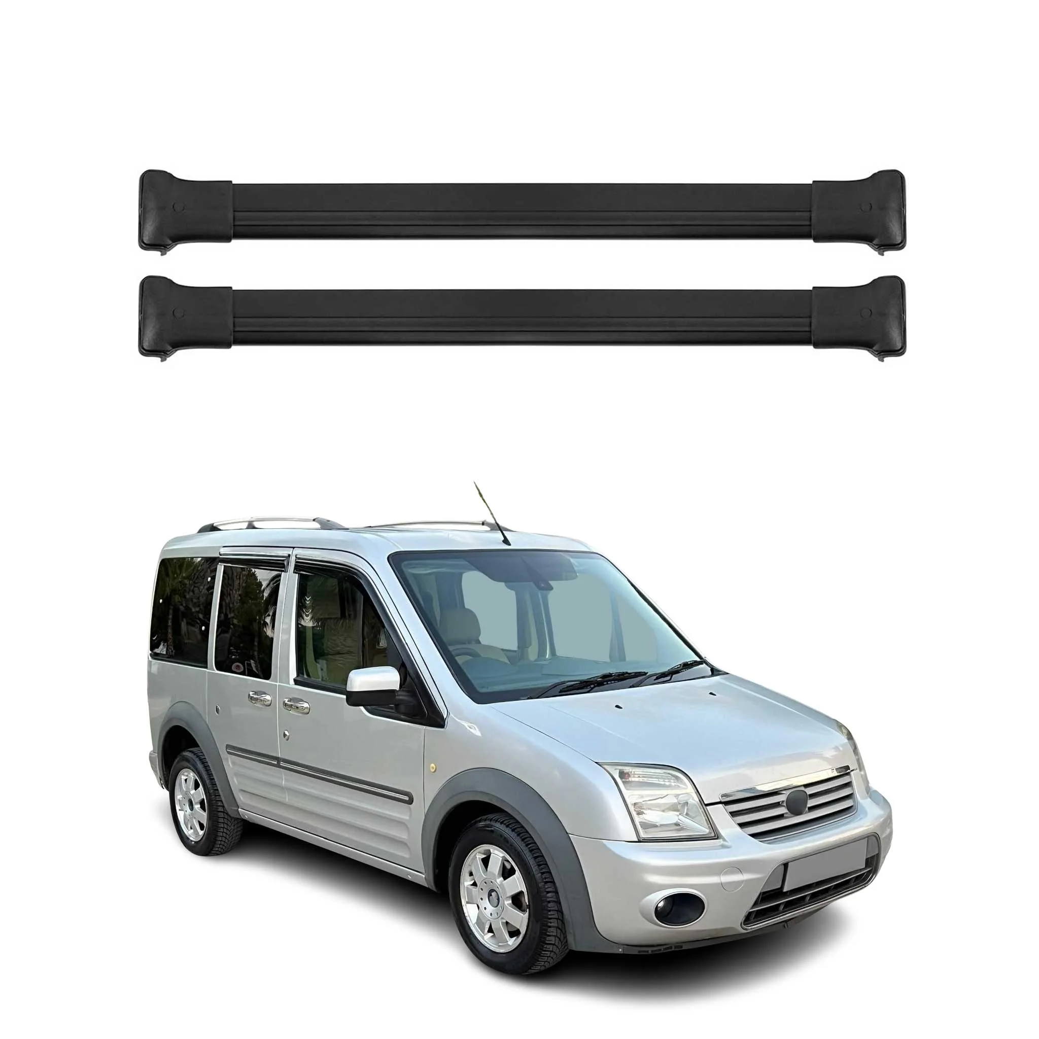 2010-2013 Ford Transit Connect Roof Rack Cross Bars Black