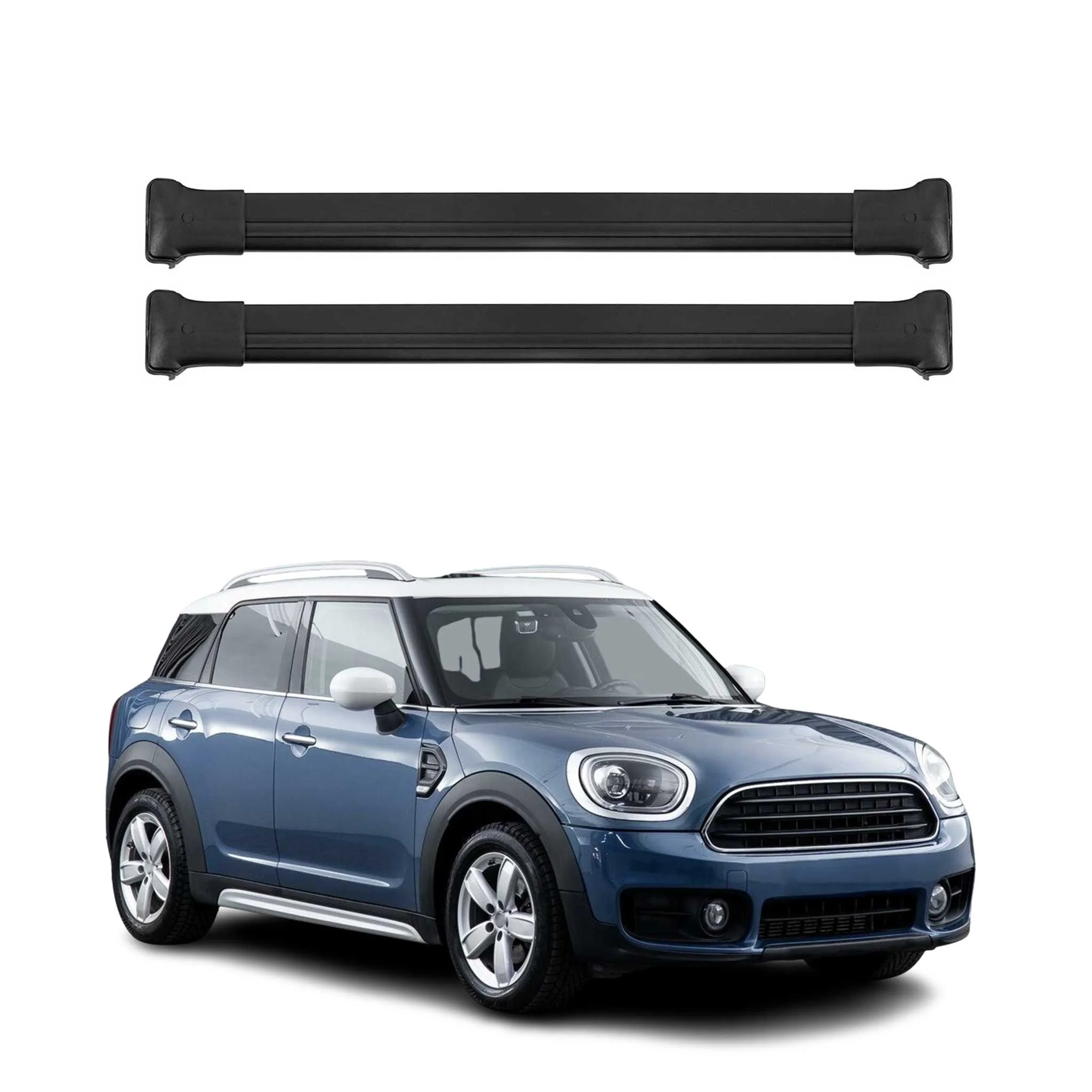 2004-2007 Renault Kangoo Roof Rack Cross Bars Black