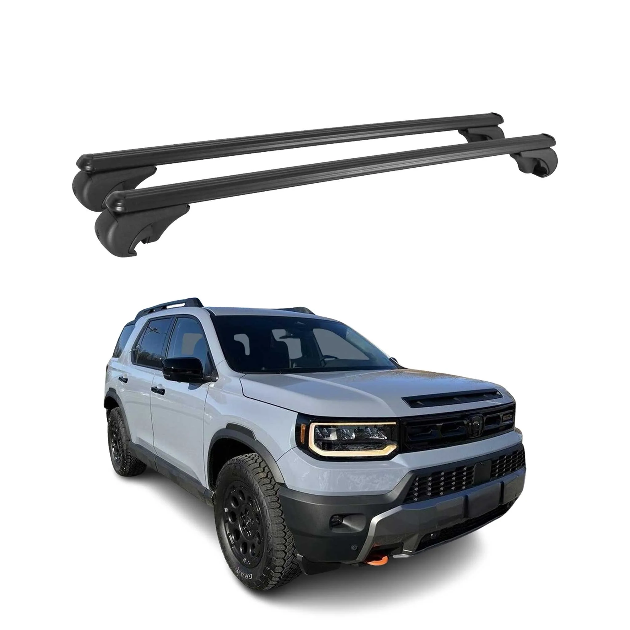 2019-2025 Honda Passport 3.gen Roof Rack Cross Bars Black