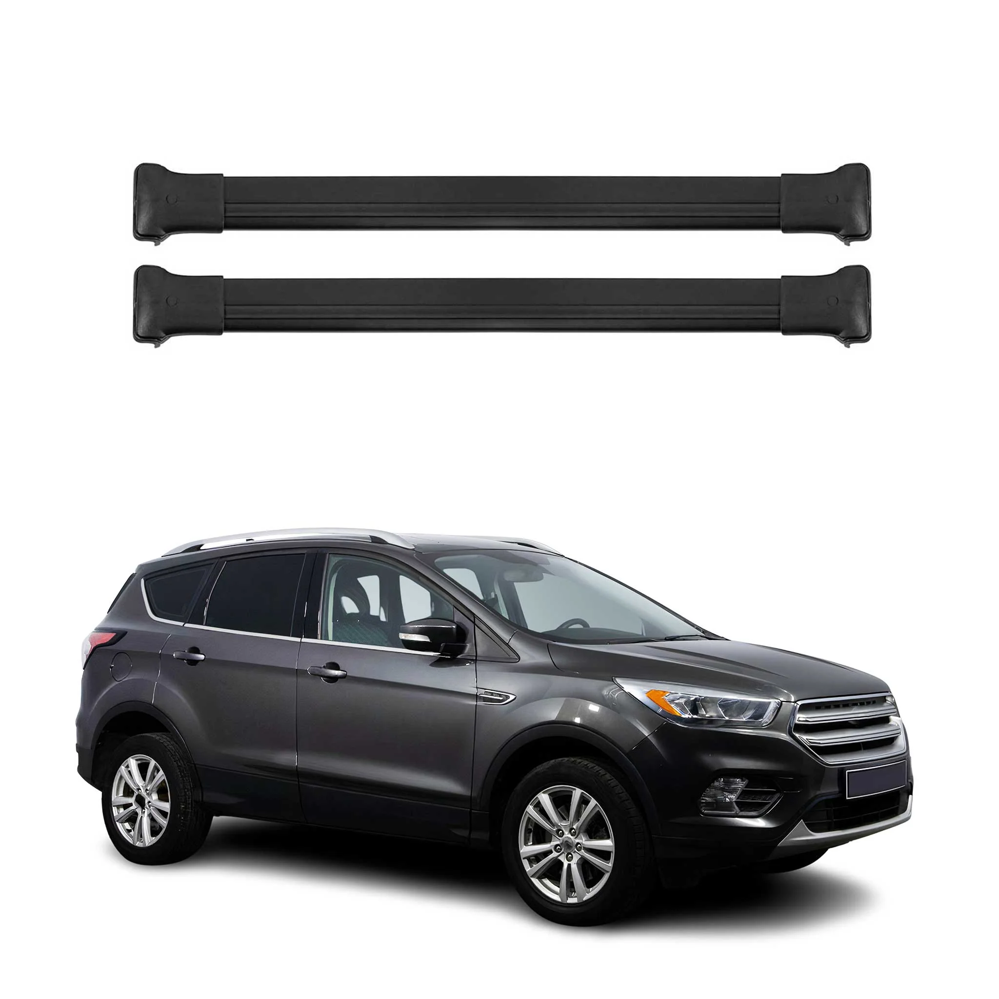 Roof Rack Cross Bars Luggage Carrier for Ford Escape III 2013-2019 Black 2Pcs