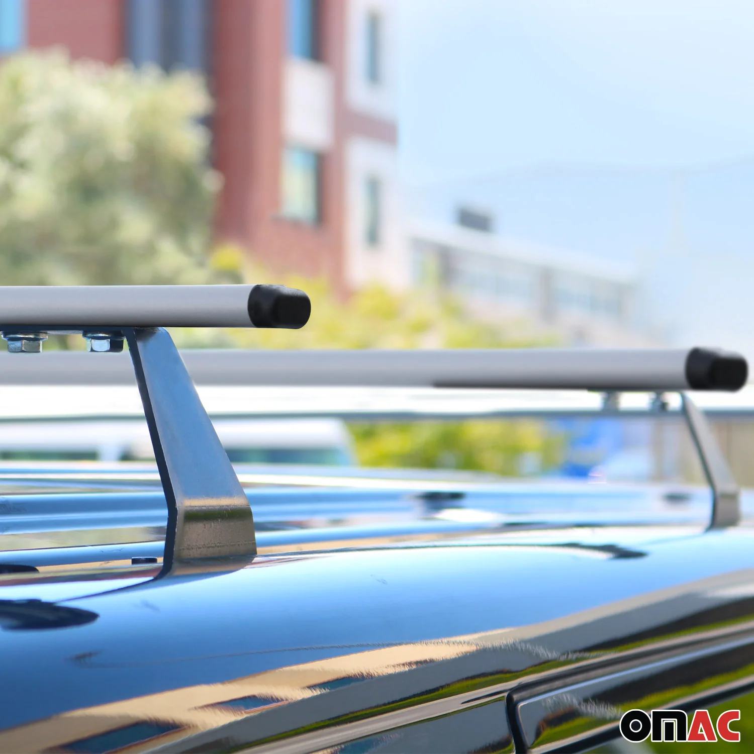 2021-2024 VW Caddy Roof Rack Cross Bars Silver - Image 3