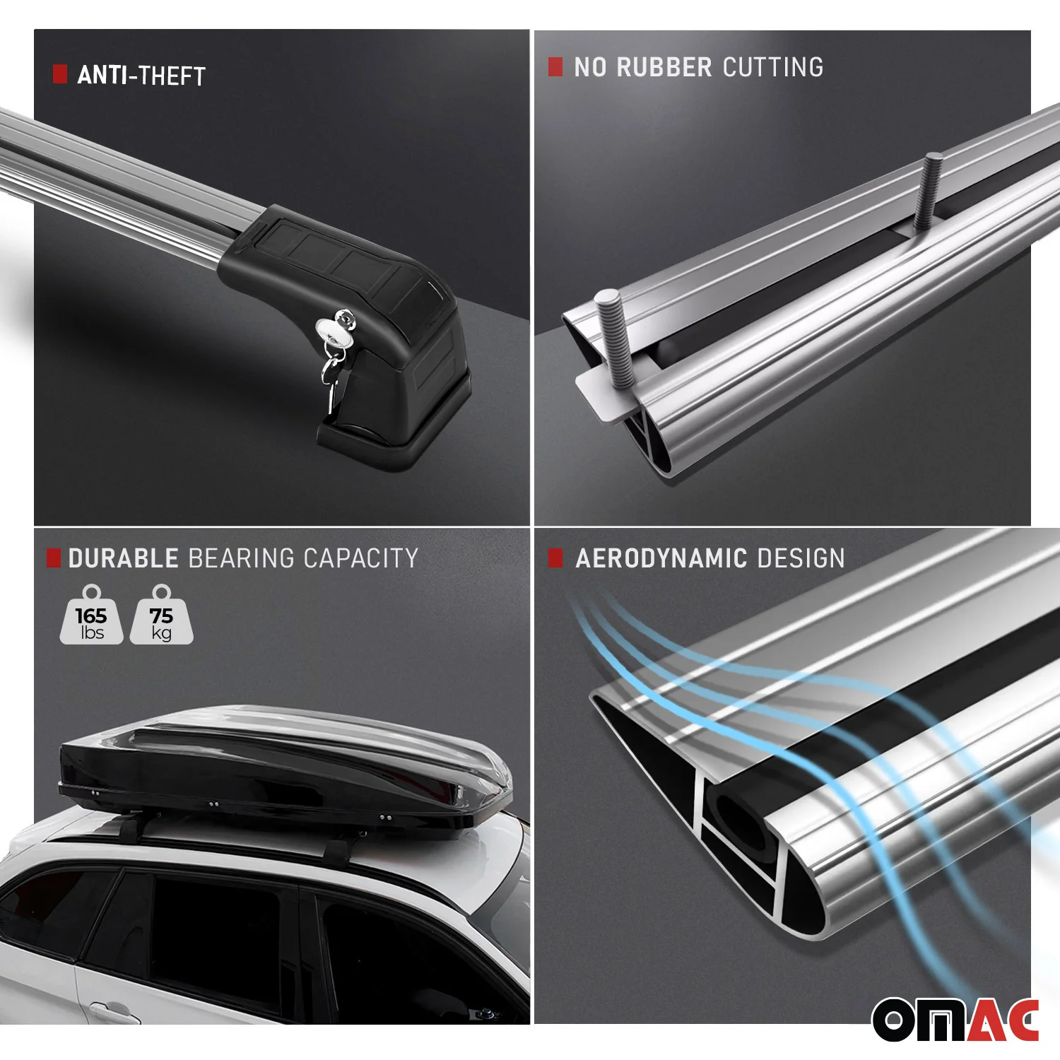 2012-2016 Honda CR-V SE LX Roof Rack Cross Bars Silver - Image 4