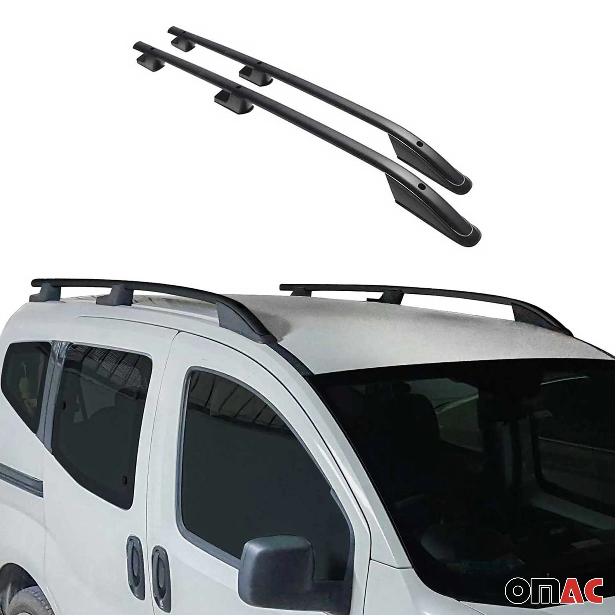 2015-2026 Ford Transit L1 SWB Roof Rack Rails Side Rails Black - Image 5