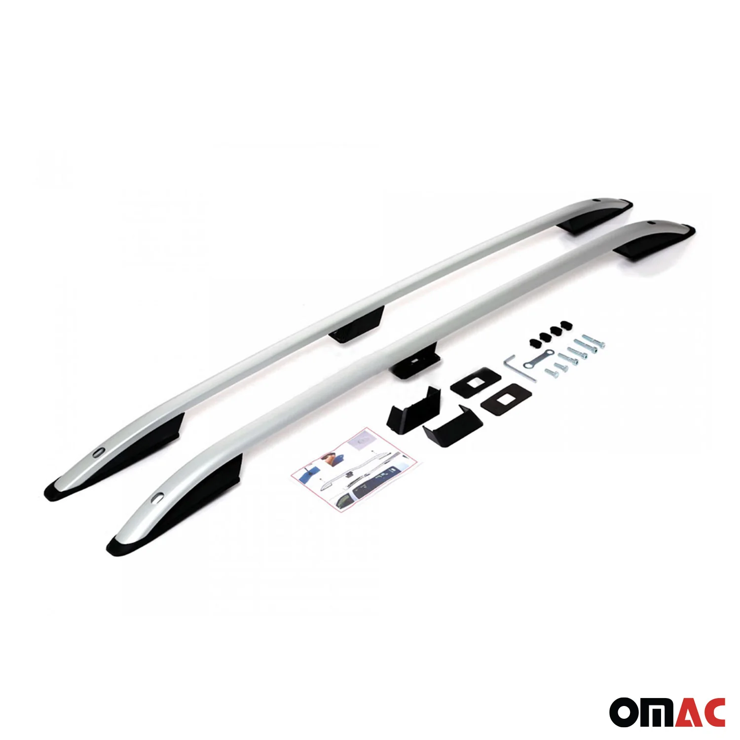 2009-2017 VW Tiguan Roof Rack Rails Side Rails Silver - Image 9