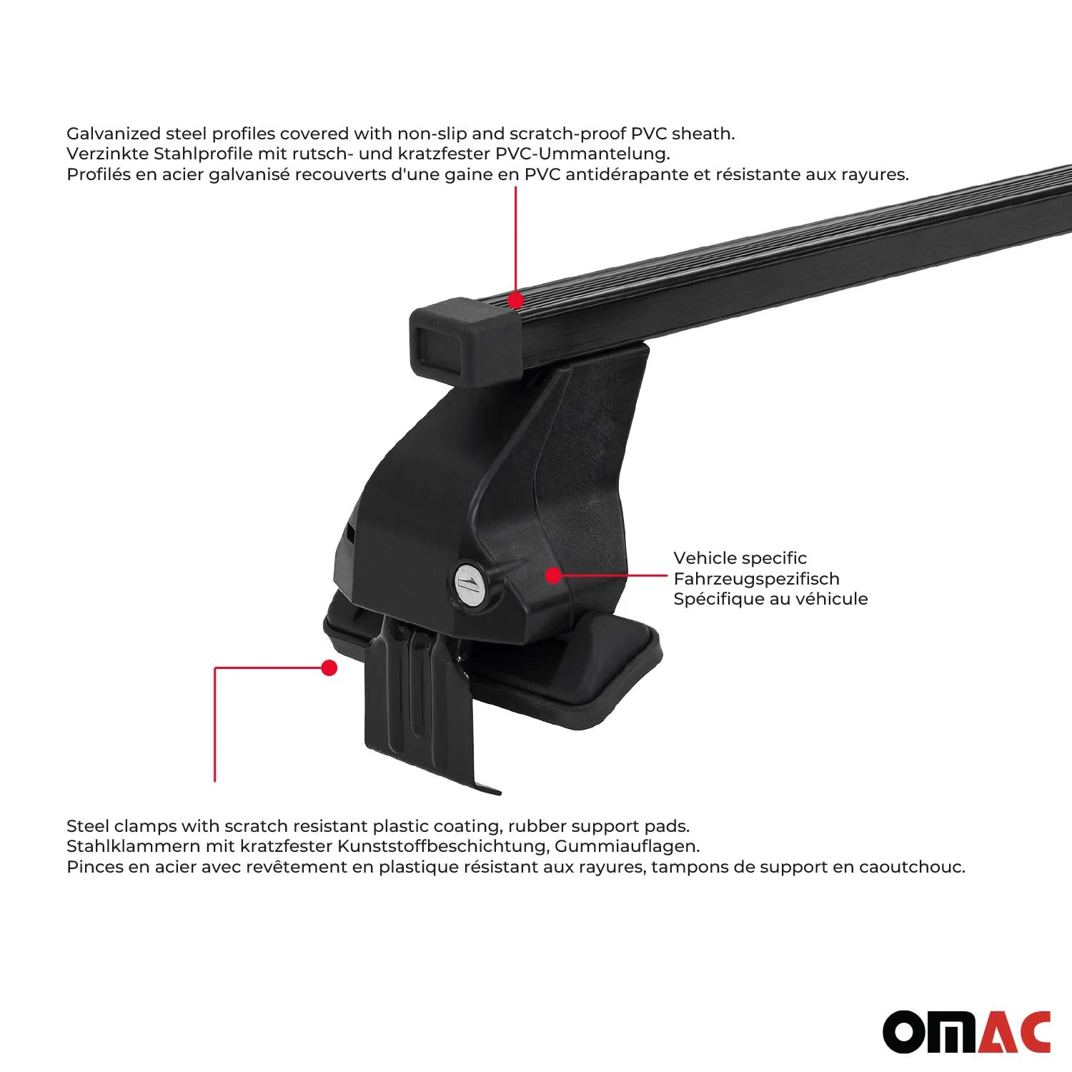 2023-2026 Alfa Romeo Tonale Roof Rack Cross Bars Black - Image 5