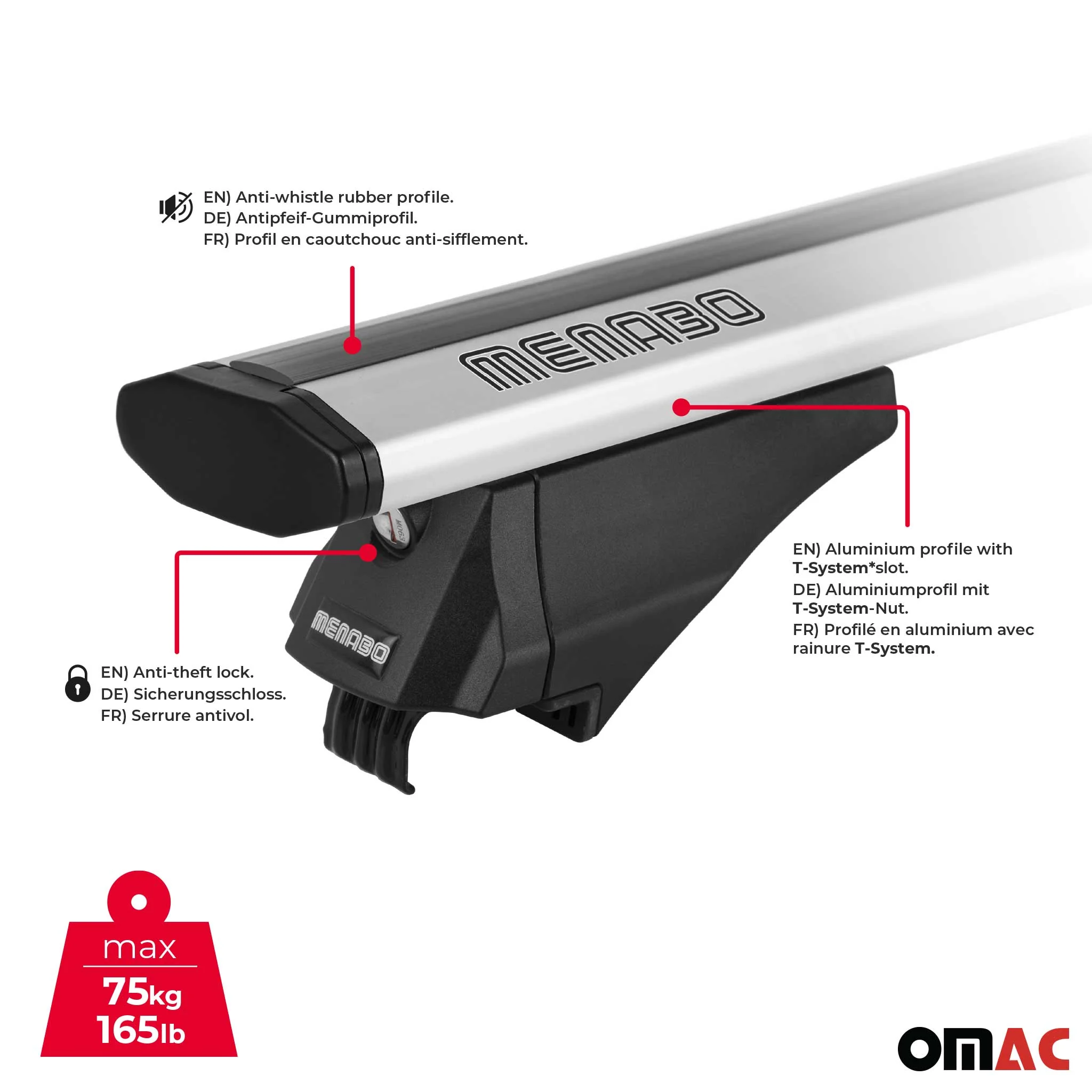 2019-2026 Audi Q8 Roof Rack Cross Bars Silver - Image 6