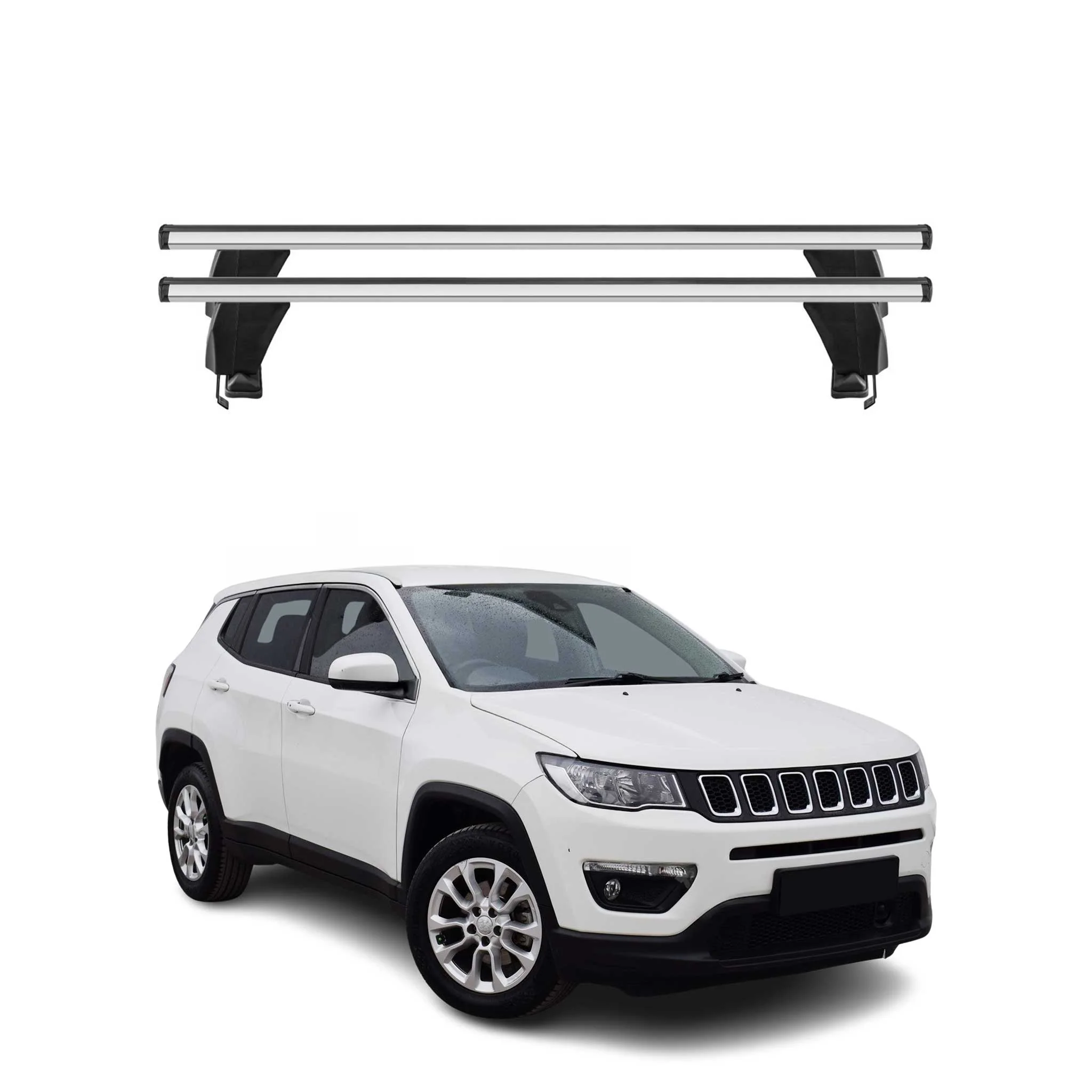 2017-2026 Jeep Compass Roof Rack Cross Bars Black