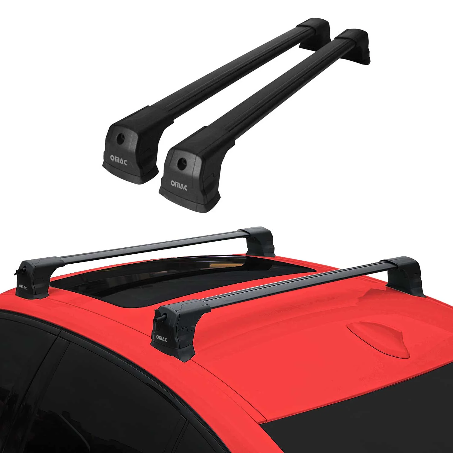 2014-2019 Kia Soul Roof Rack Cross Bars Black - Image 2