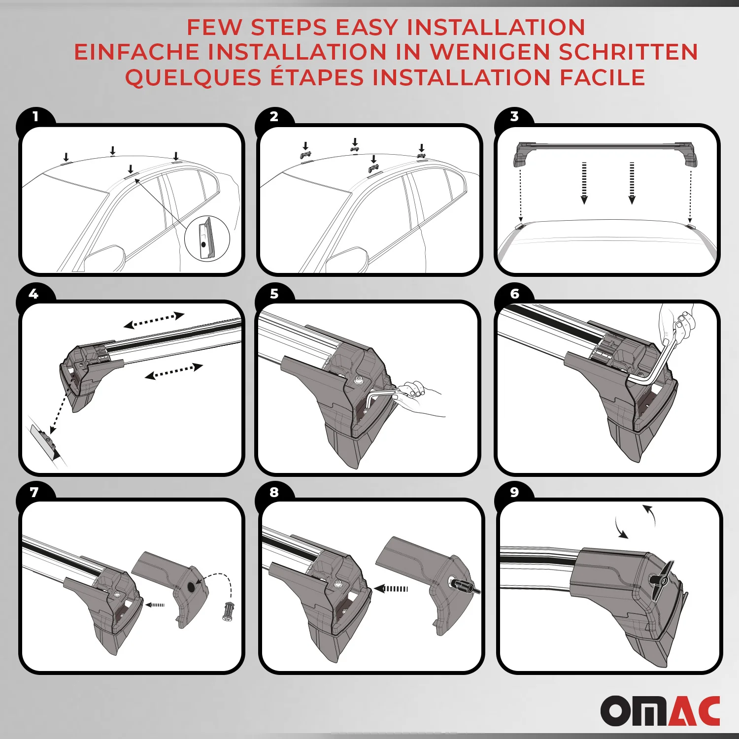 2011-2014 Mazda 2 Sport Roof Rack Cross Bars Black - Image 5