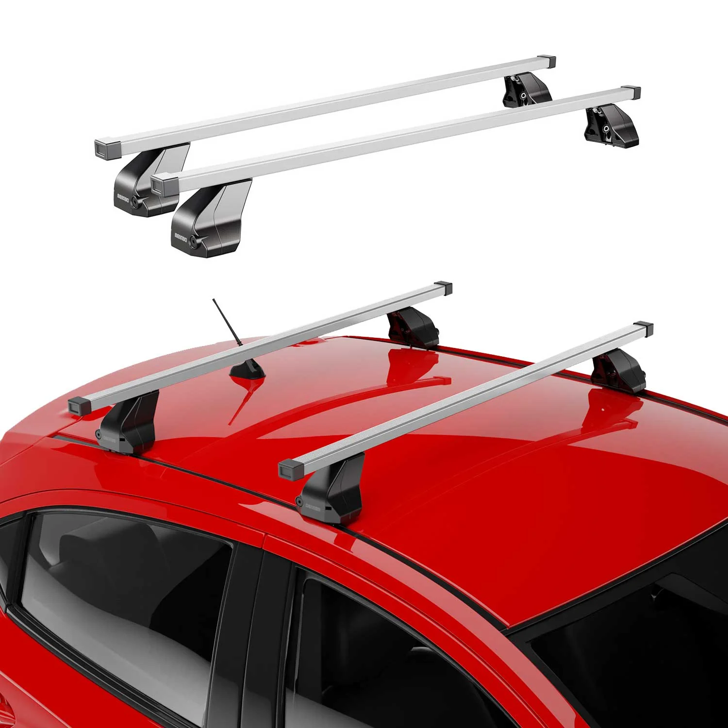 2013-2016 Mazda CX-5 Roof Rack Cross Bars Silver - Image 2