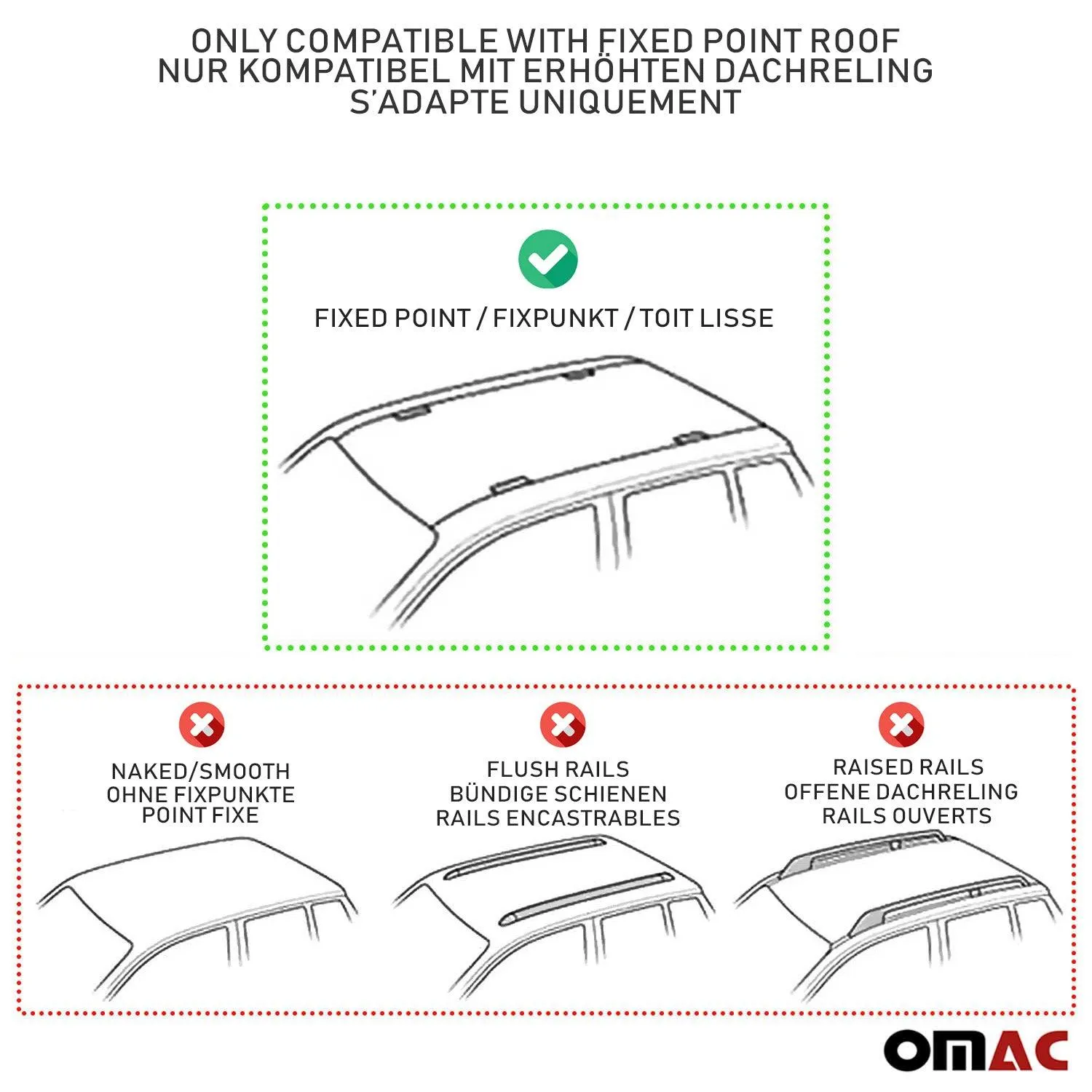 2015-2022 RAM ProMaster City Professional Roof Racks Cross Bars Set Gray 3Pcs - Image 3